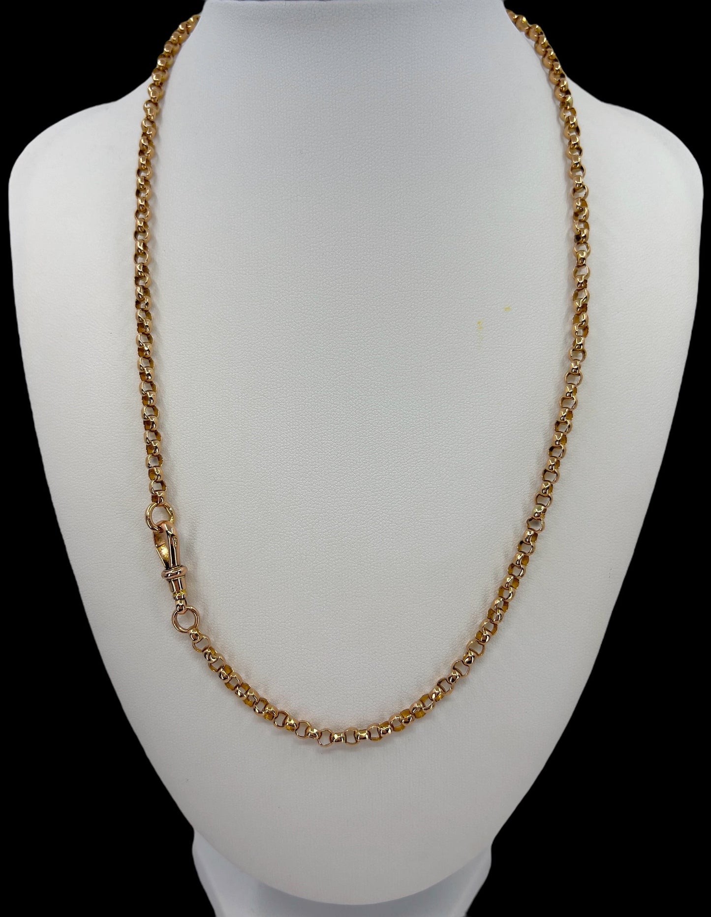 Vintage 9ct rose gold belcher chain Hudsons Estate Jewellery