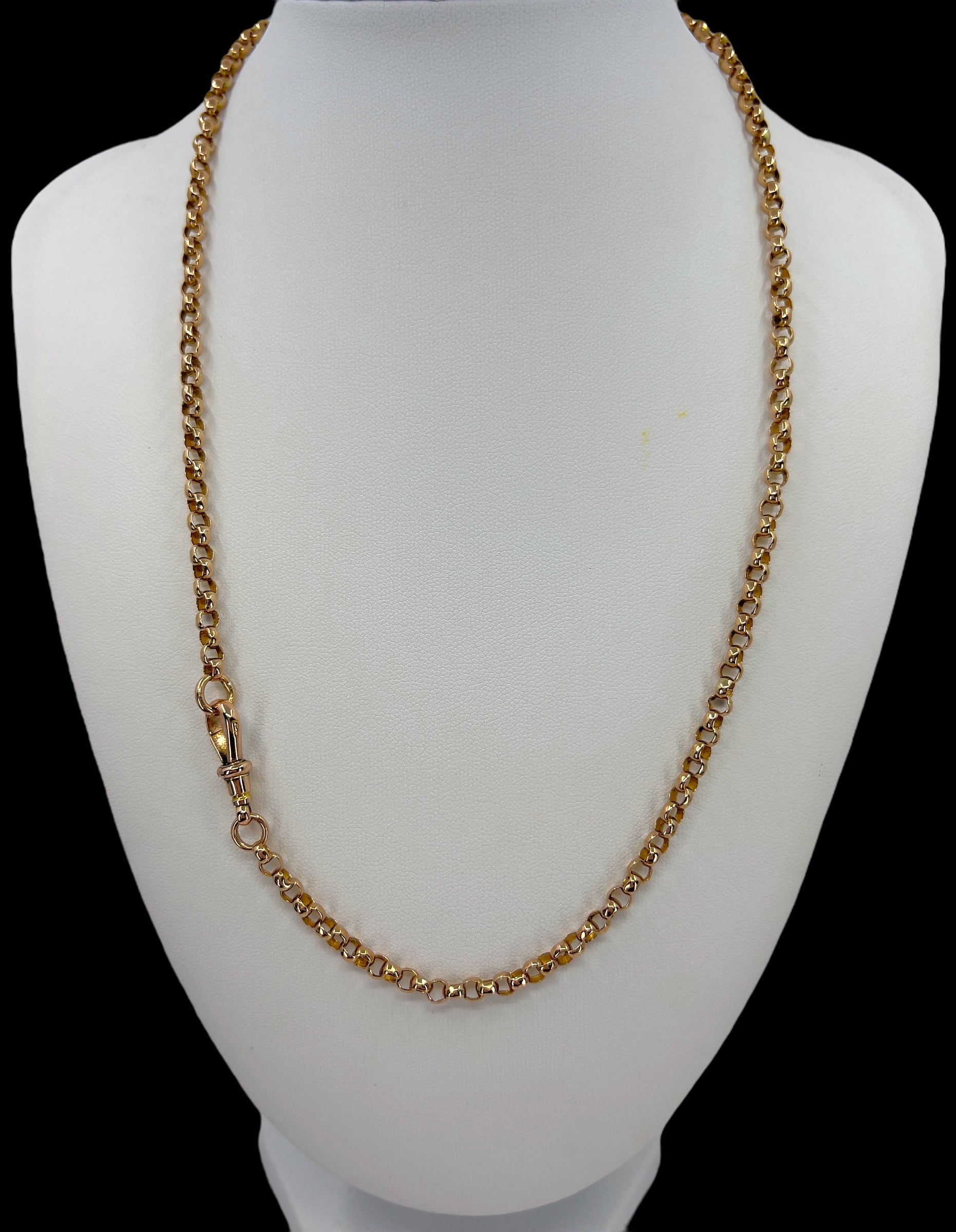 Vintage 9ct rose gold belcher chain Hudsons Estate Jewellery
