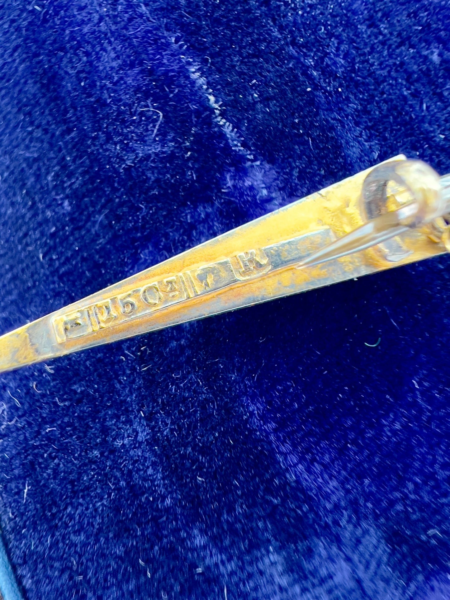 Antique opal sword & crescent brooch in 15ct gold by Aronson & Co Hudsons Estate Jewellery
