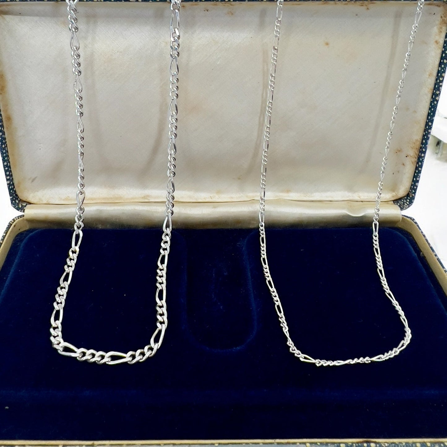 Silver Figaro link chain - small Hudsons Estate Jewellery