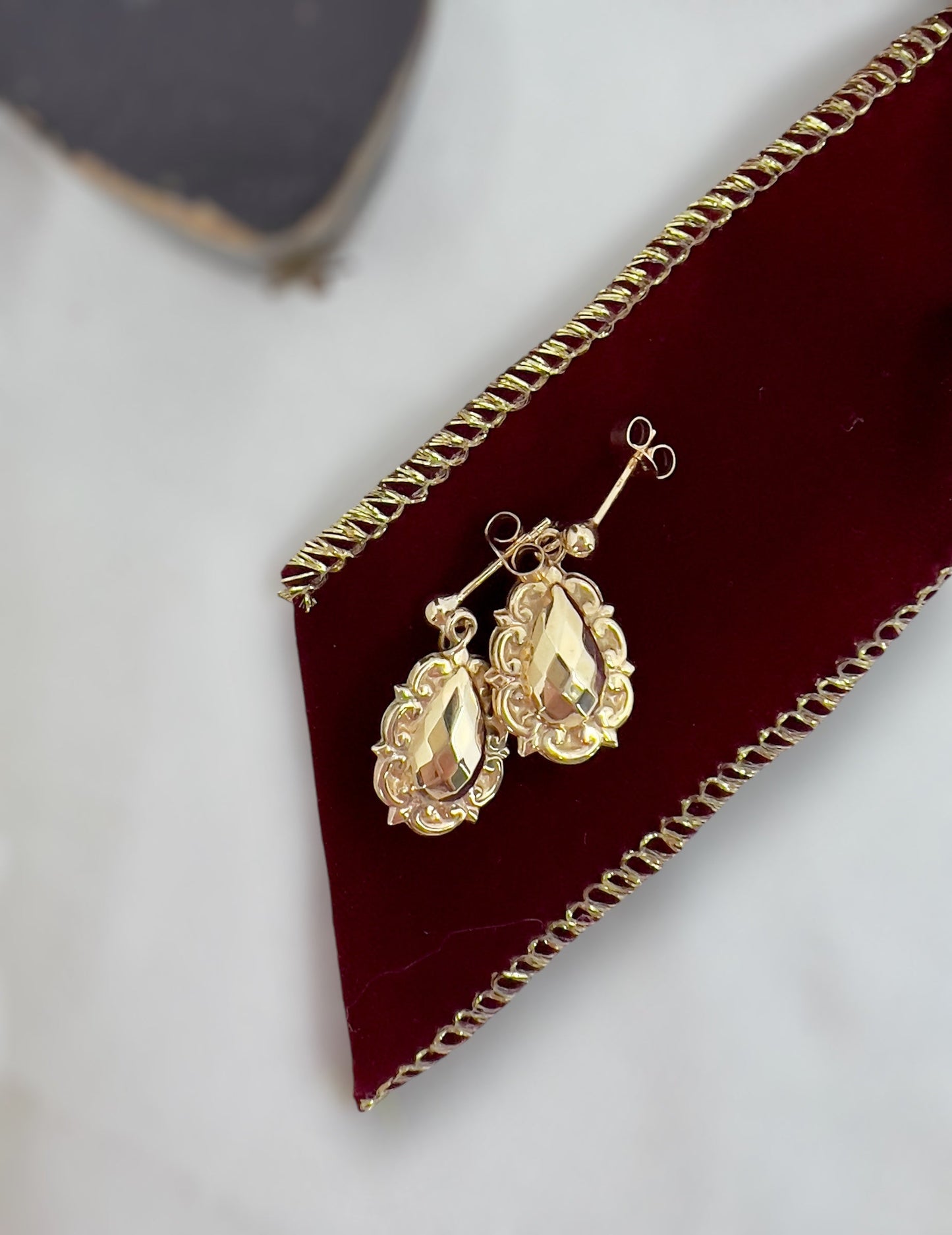 Antique style gold earrings Hudsons Estate Jewellery