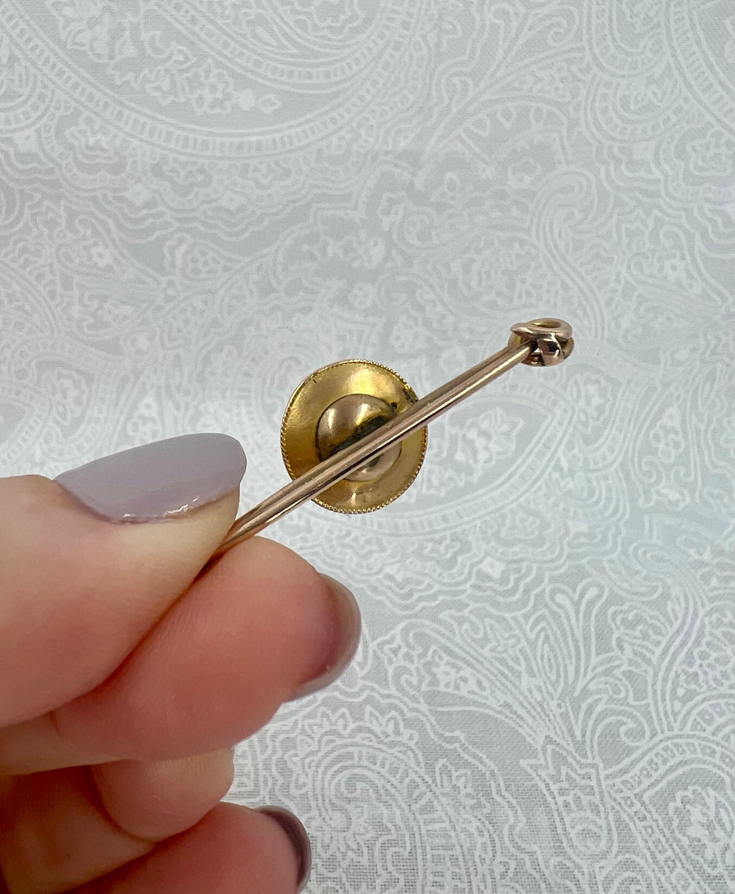 Antique gold and turquoise pin Hudsons Estate Jewellery