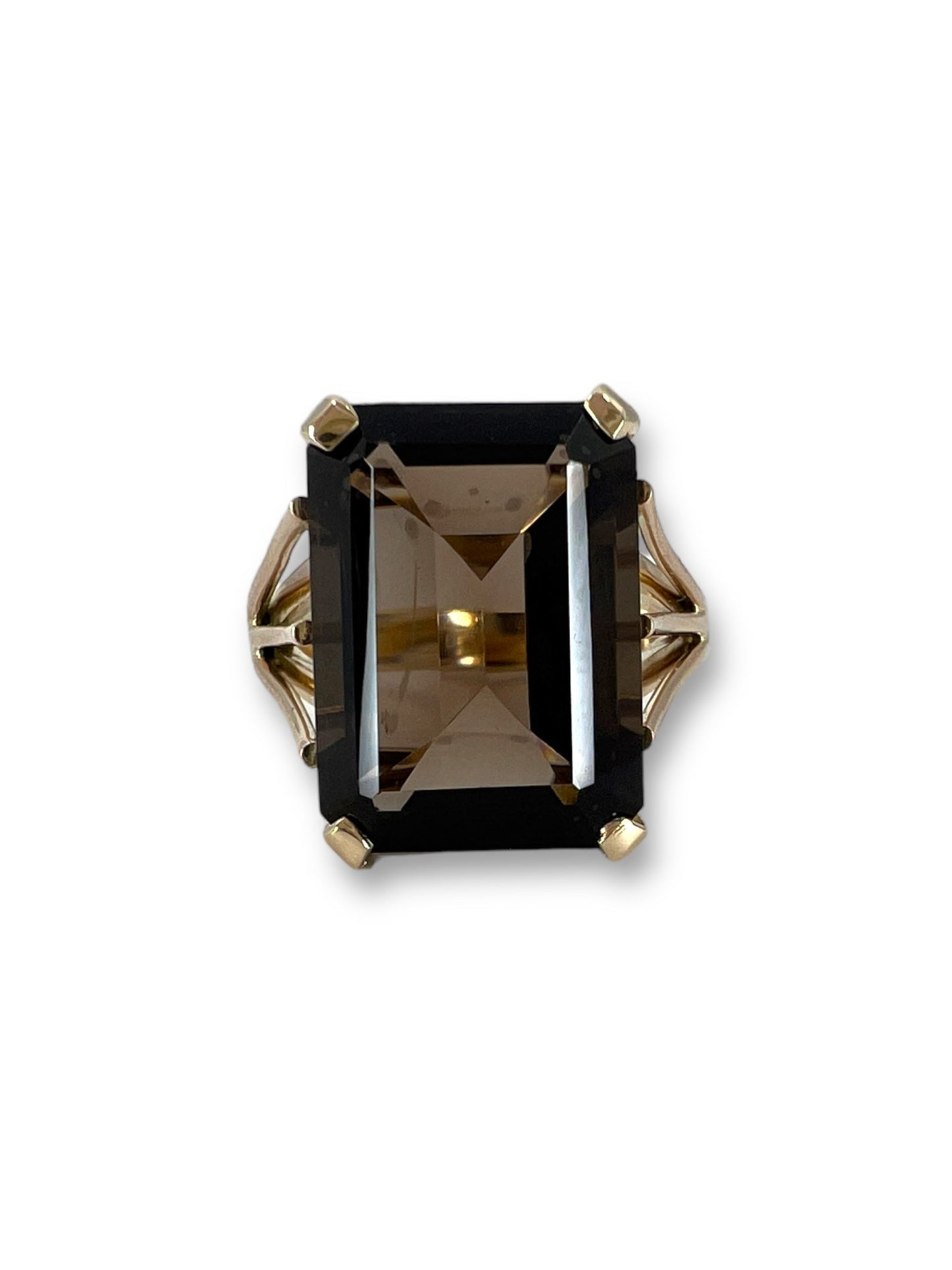 Smoky quartz cocktail ring Hudsons Estate Jewellery