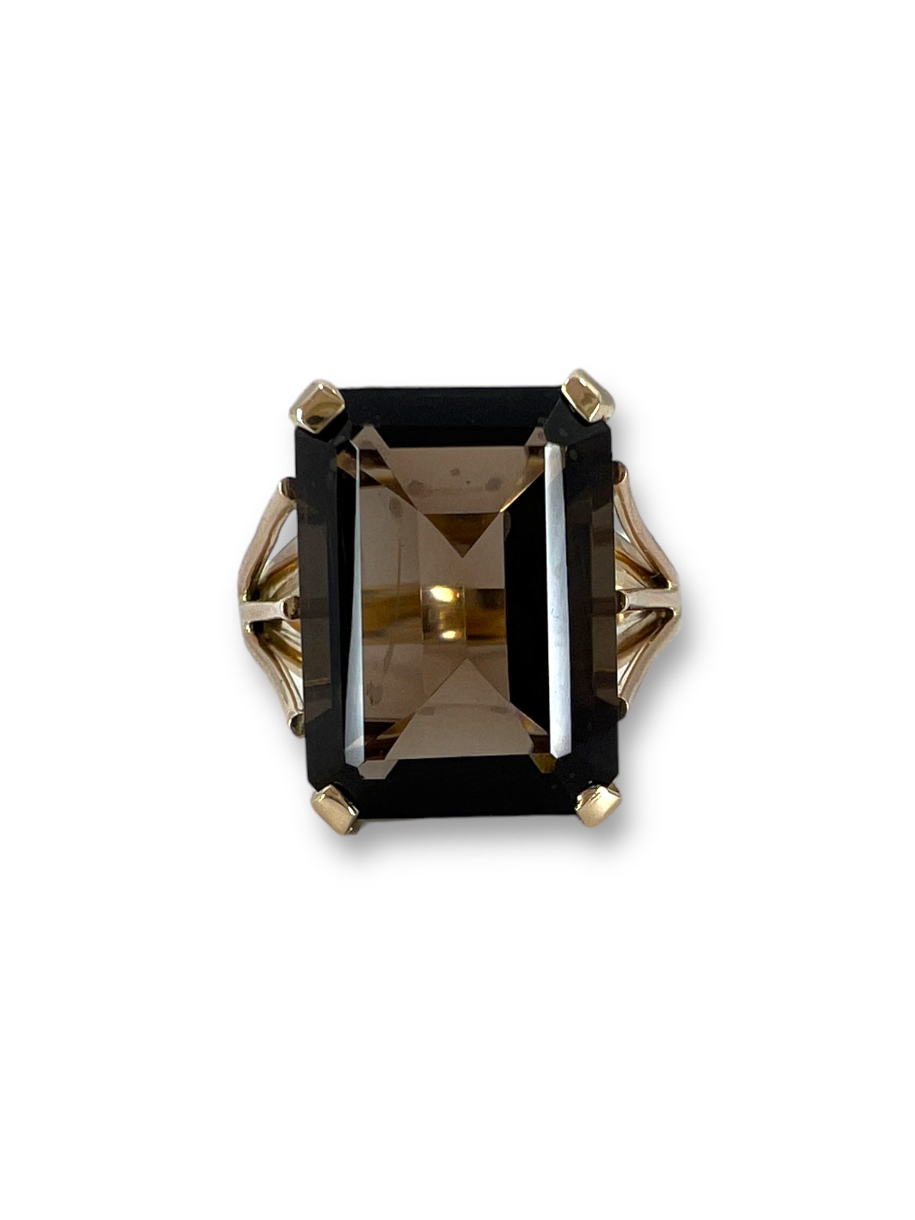 Smoky quartz cocktail ring Hudsons Estate Jewellery