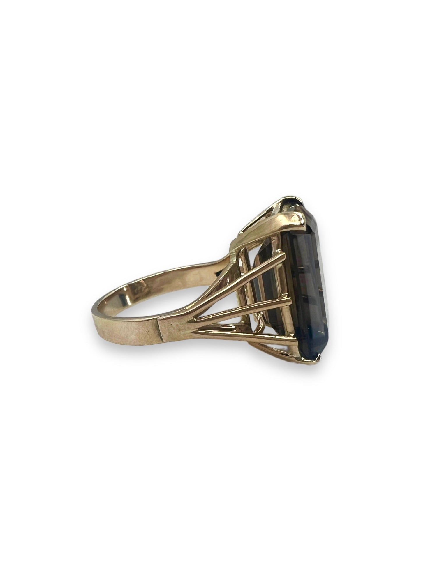 Smoky quartz cocktail ring Hudsons Estate Jewellery