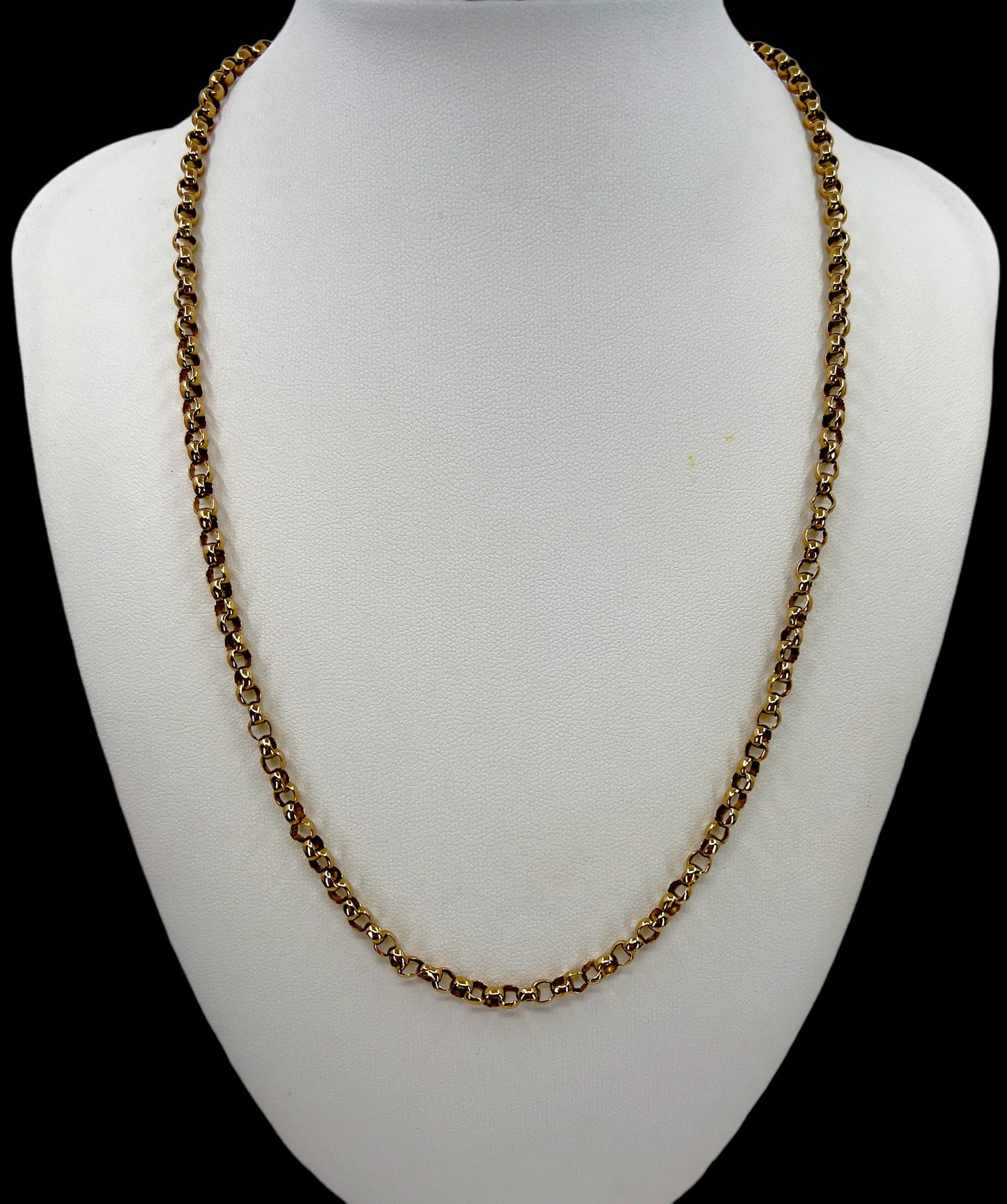 Vintage 9ct rose gold belcher chain Hudsons Estate Jewellery