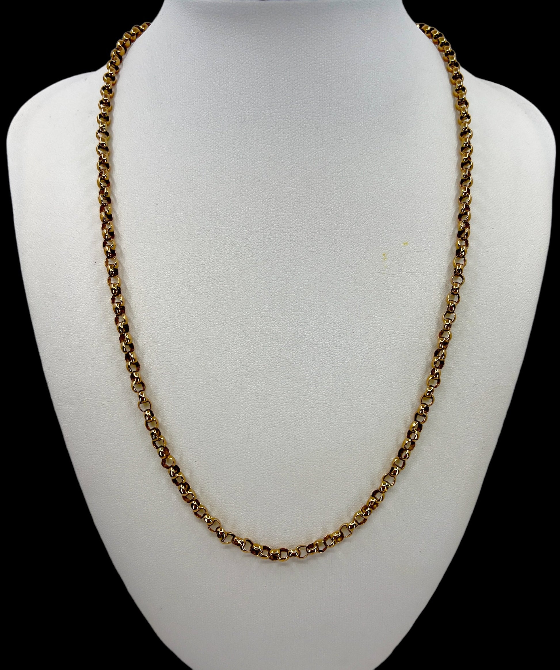 Vintage 9ct rose gold belcher chain Hudsons Estate Jewellery
