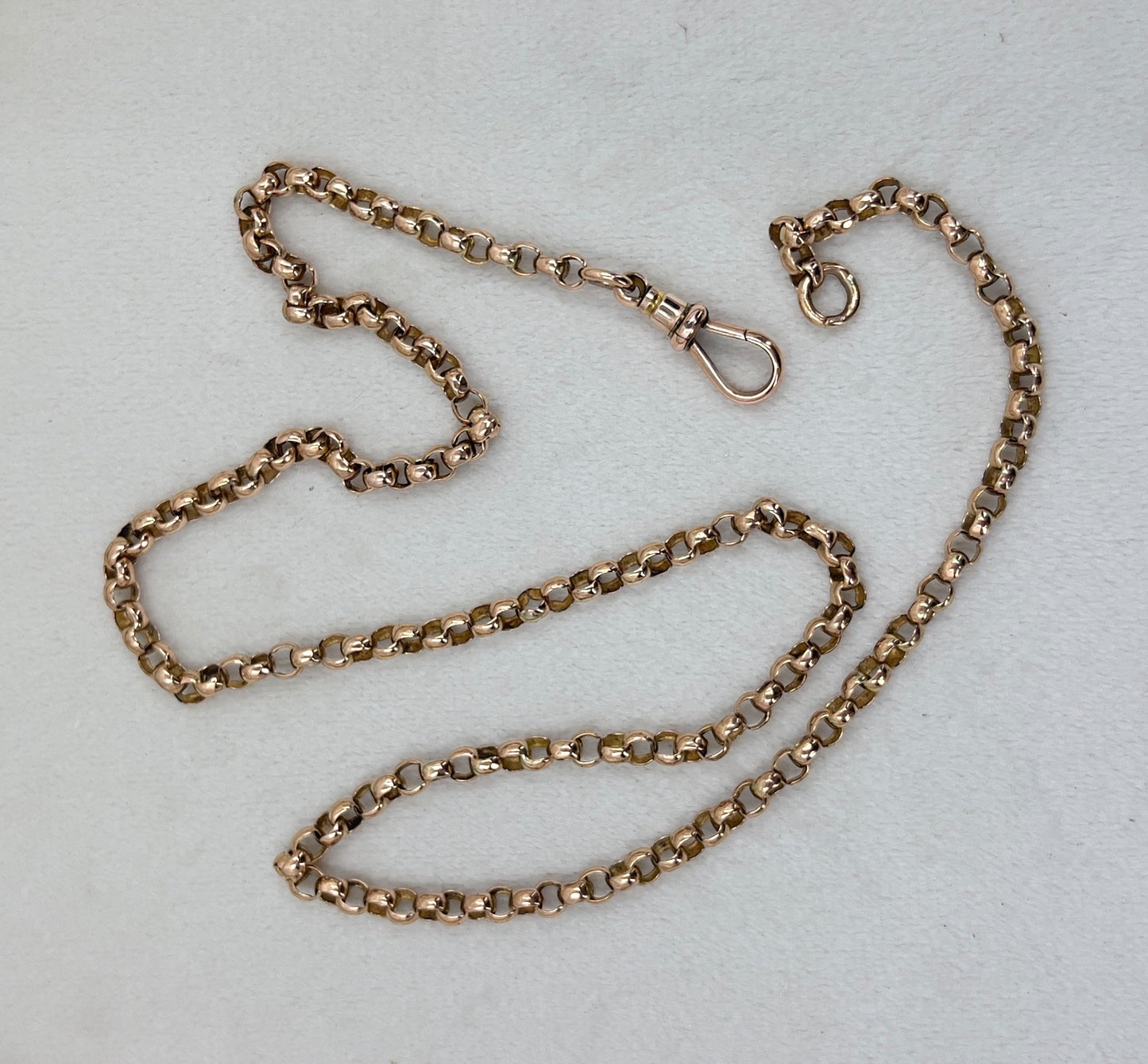 Vintage 9ct rose gold belcher chain Hudsons Estate Jewellery