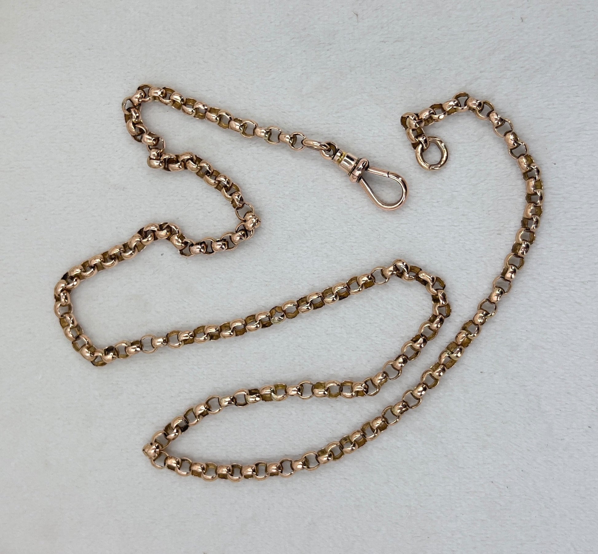 Vintage 9ct rose gold belcher chain Hudsons Estate Jewellery