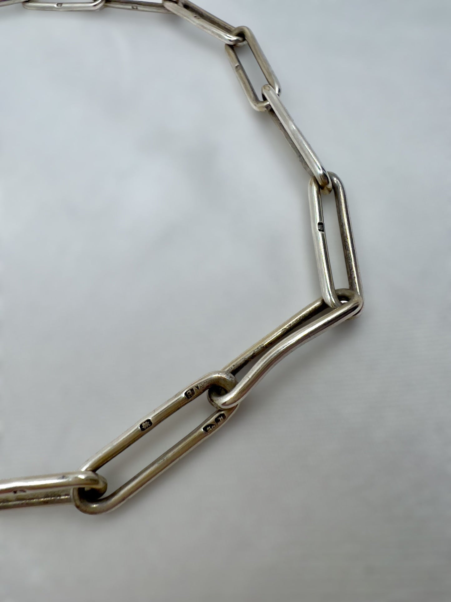 Antique sterling silver Albert chain Hudsons Estate Jewellery