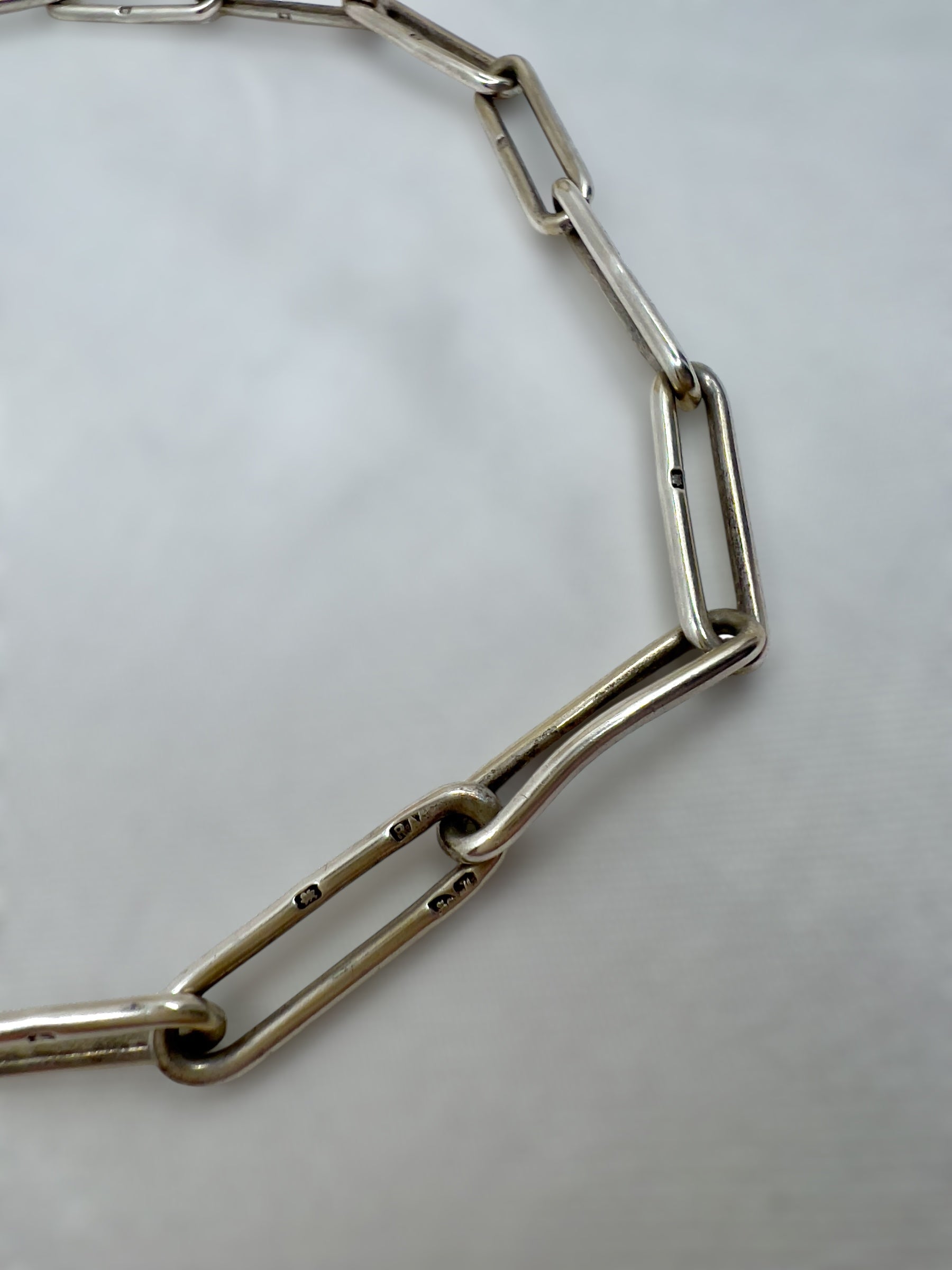 Antique sterling silver Albert chain Hudsons Estate Jewellery