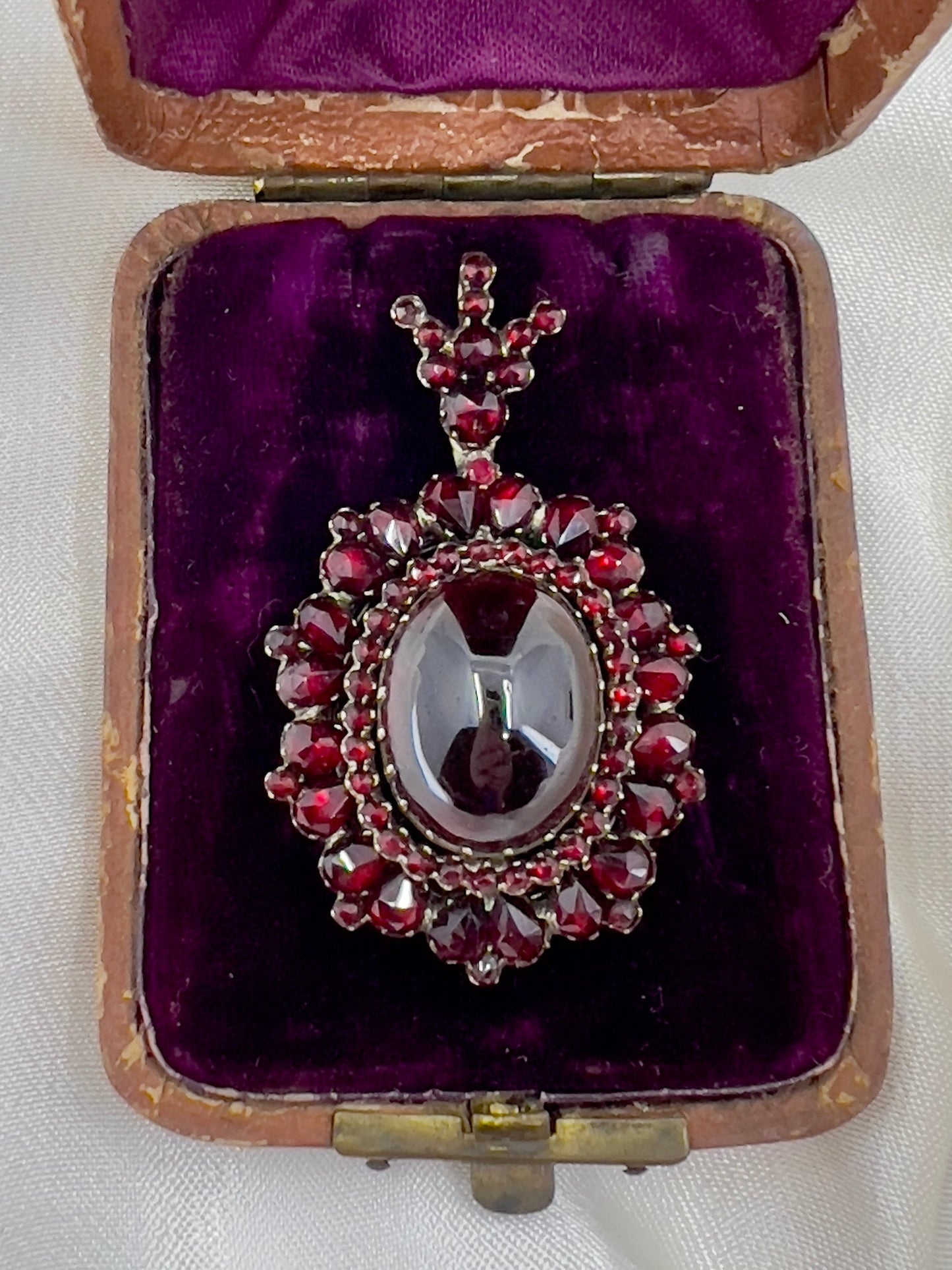 Bohemian garnet locket Hudsons Estate Jewellery