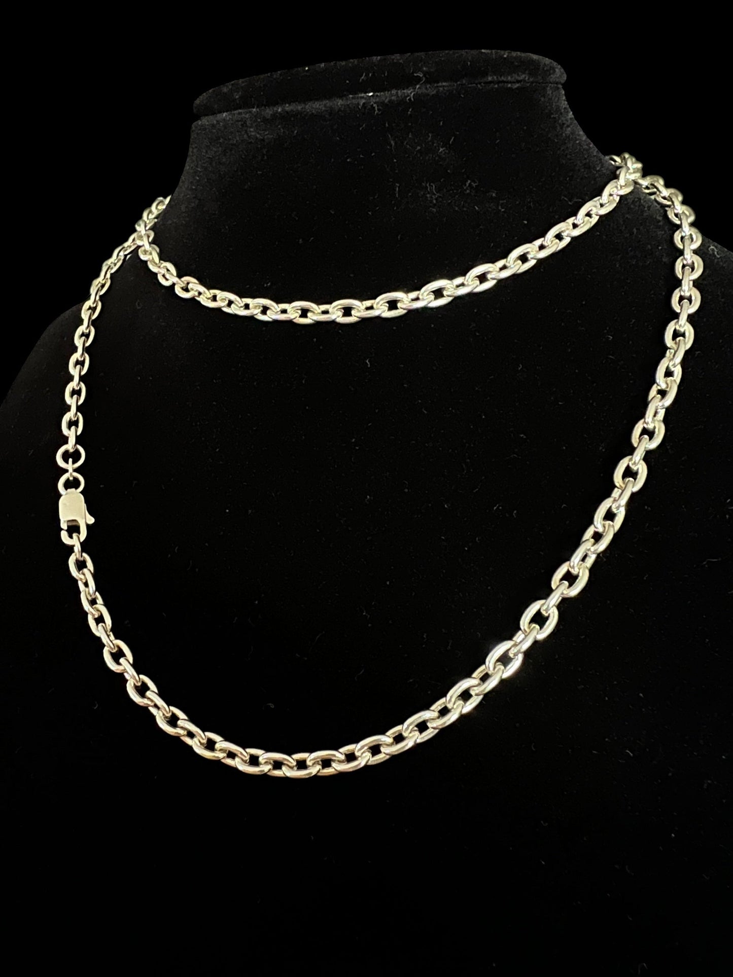 Sterling silver locket with chain Hudsons Estate Jewellery