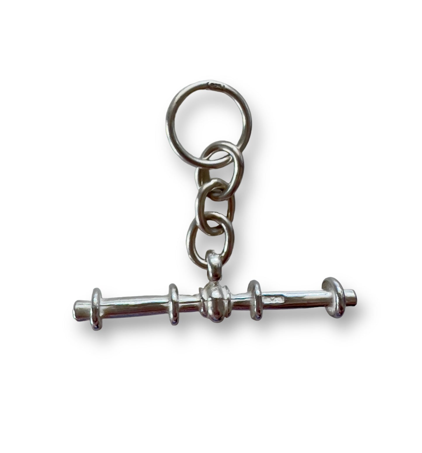 Vintage sterling silver chain with fob Hudsons Estate Jewellery