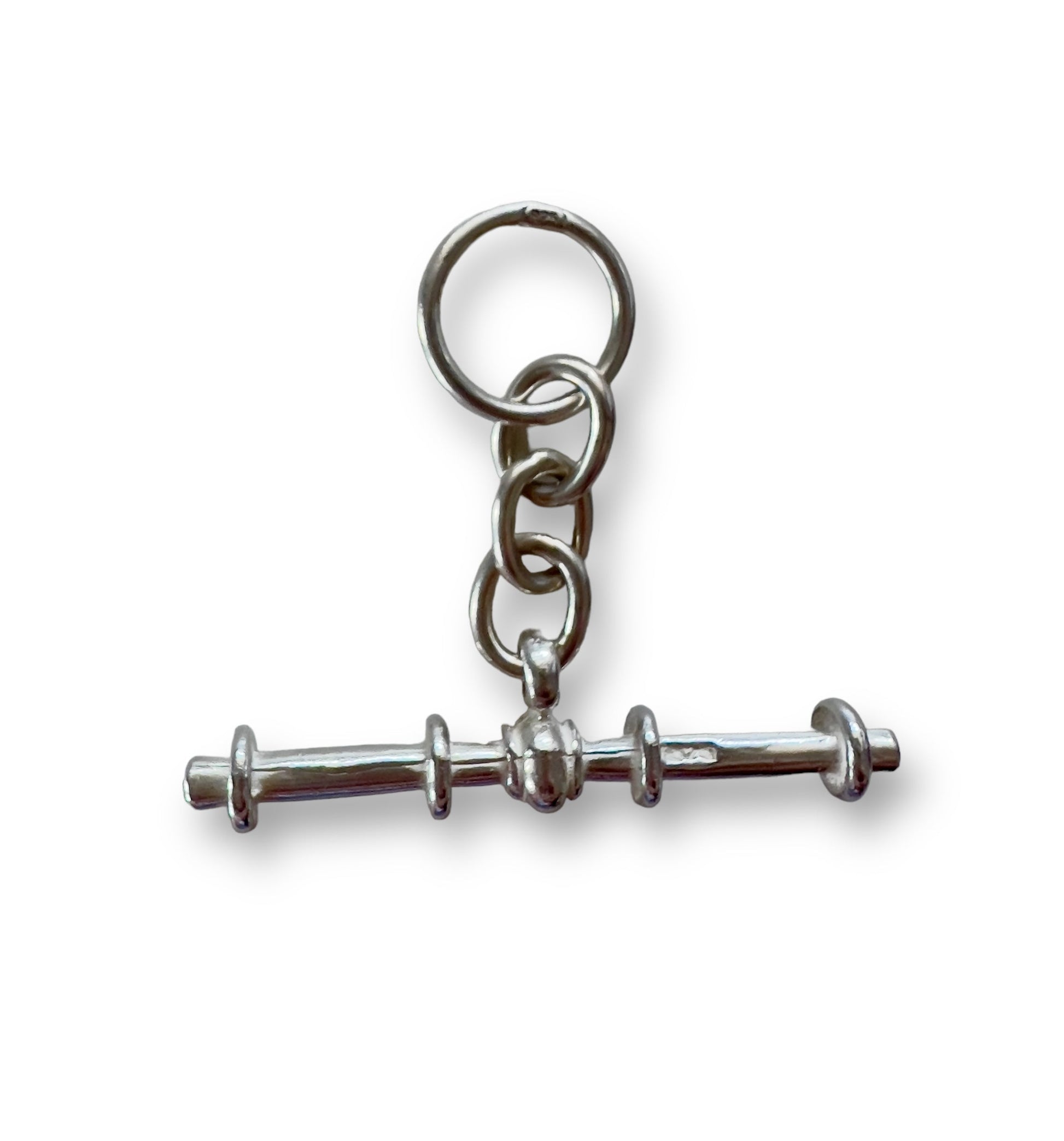 Vintage sterling silver chain with fob Hudsons Estate Jewellery