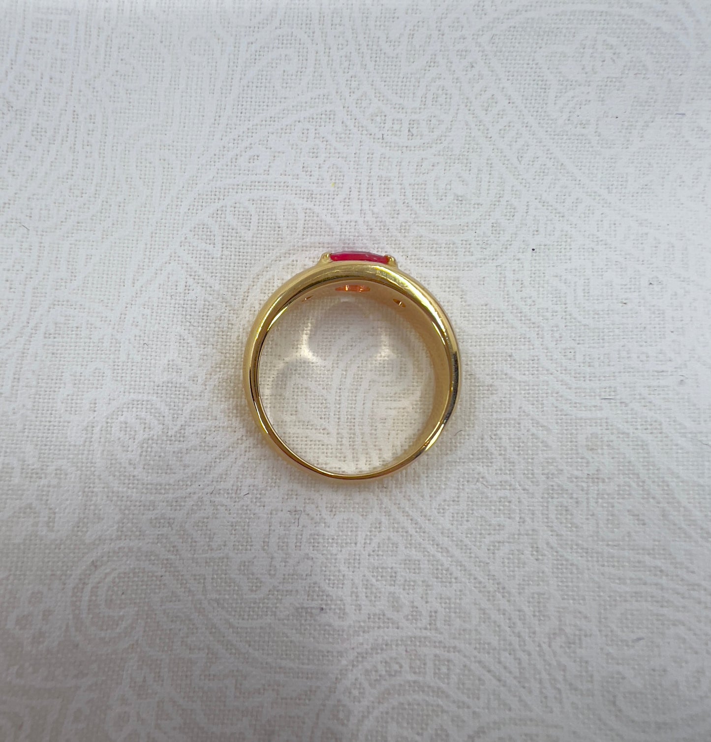 Pink sapphire & diamond ring Hudsons Estate Jewellery