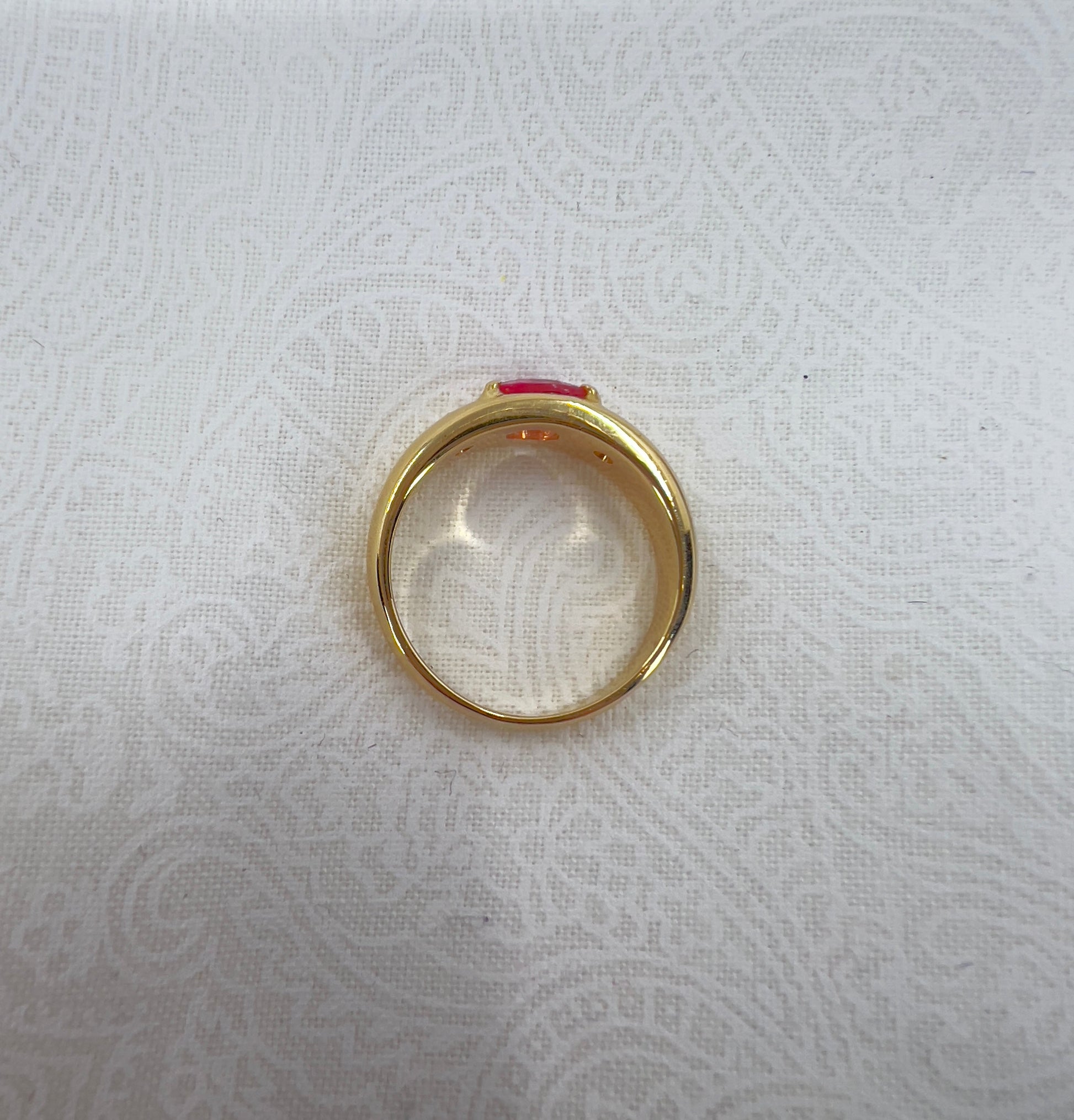 Pink sapphire & diamond ring Hudsons Estate Jewellery