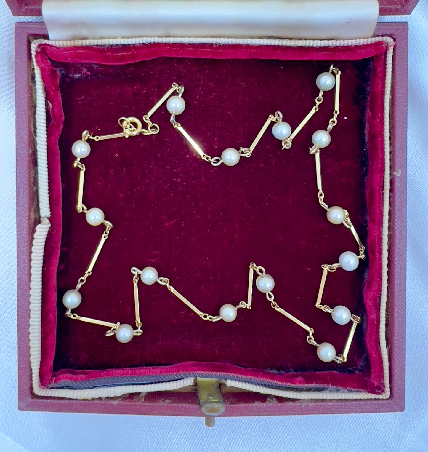 Akoya pearl & 14ct gold necklace Hudsons Estate Jewellery
