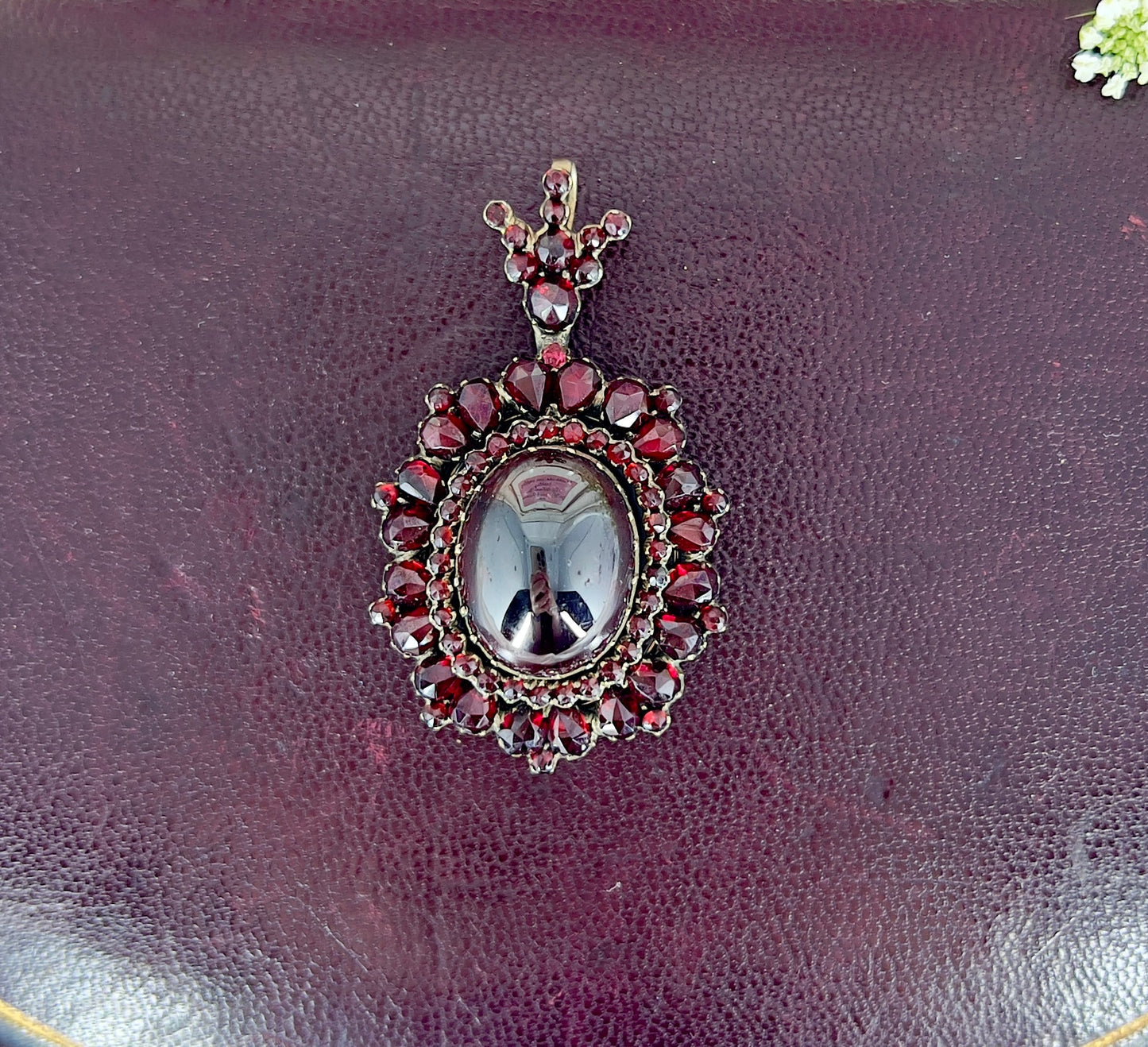 Bohemian garnet locket Hudsons Estate Jewellery