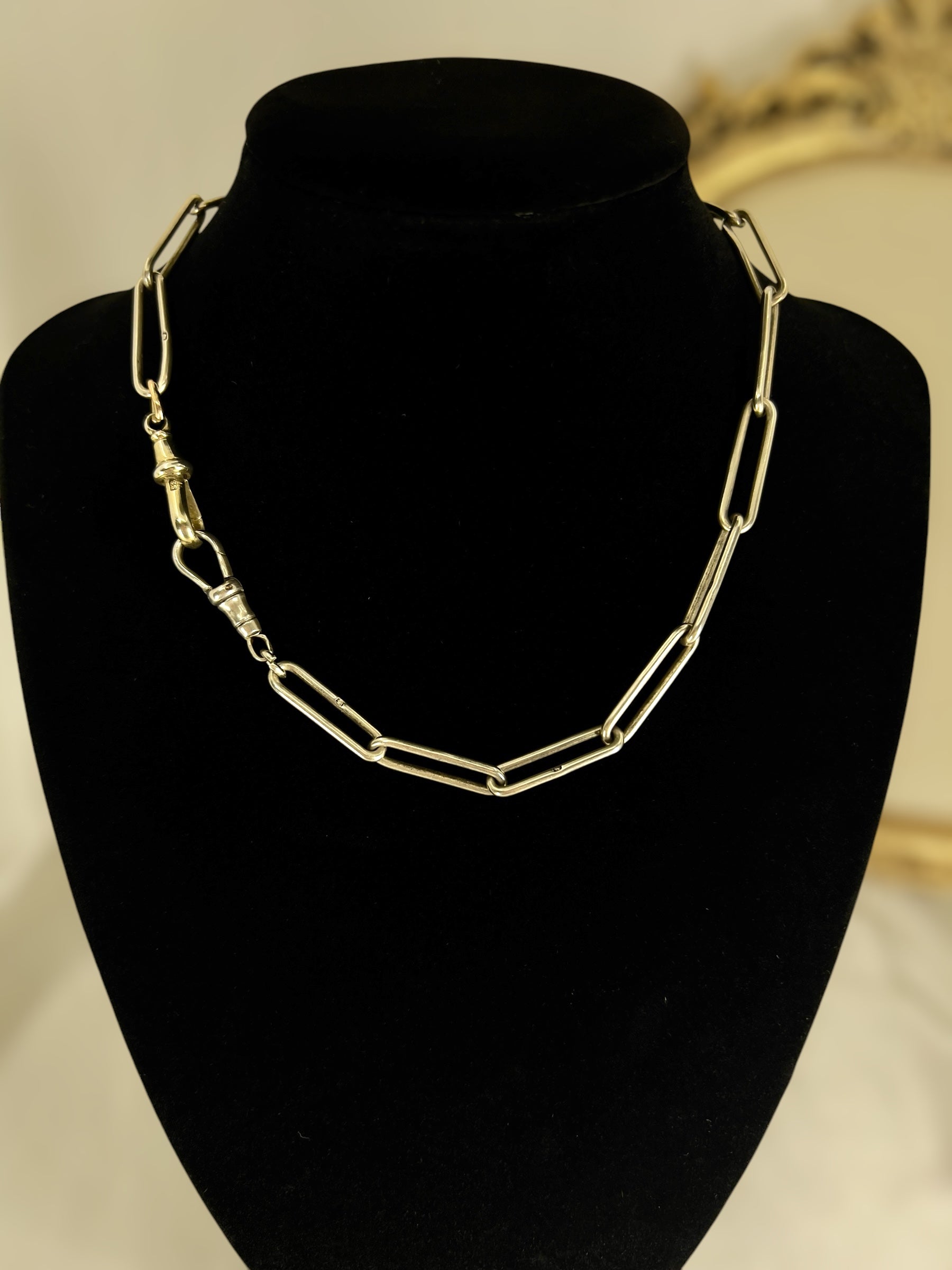 Antique sterling silver Albert chain Hudsons Estate Jewellery