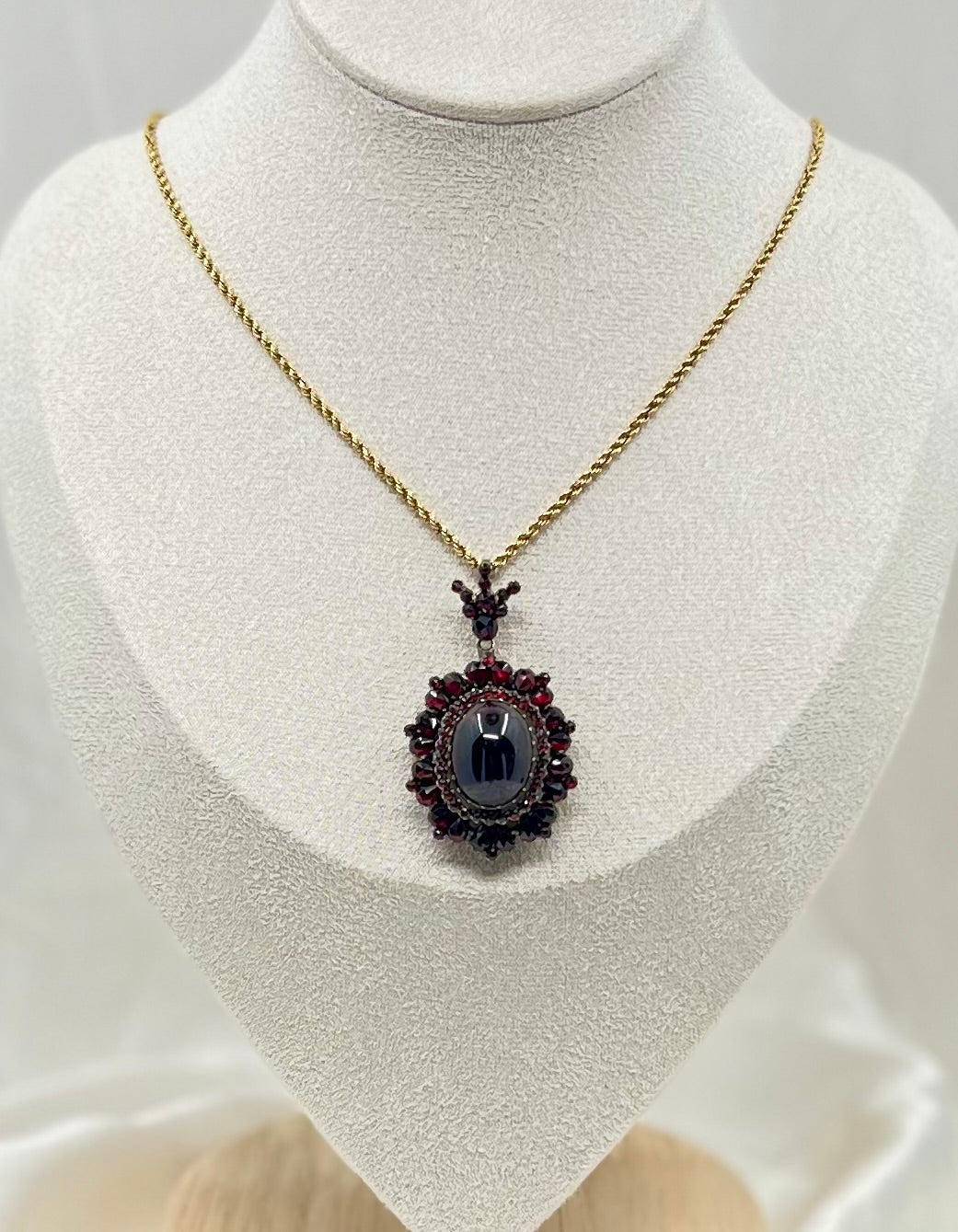 Bohemian garnet locket Hudsons Estate Jewellery