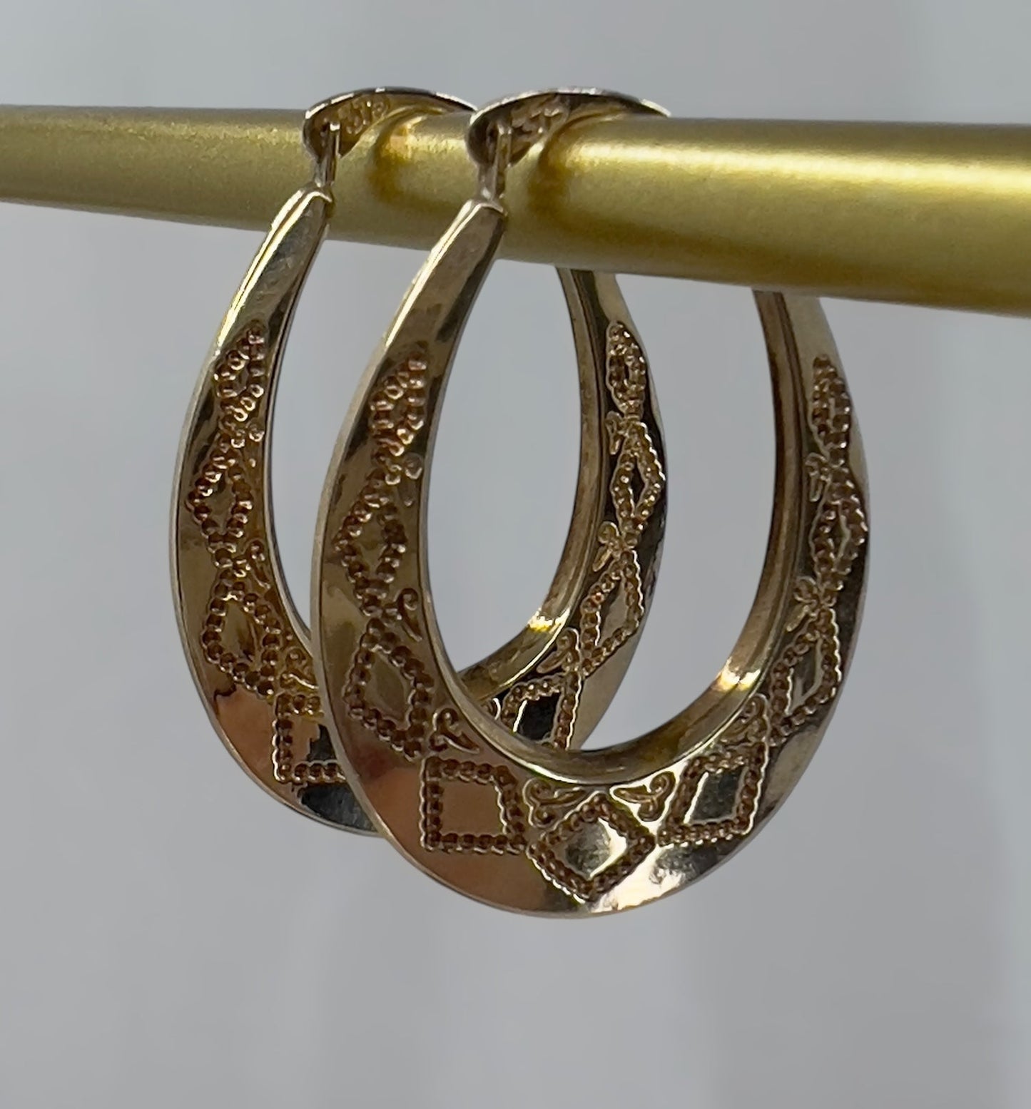 9ct creole hoop earrings Hudsons Estate Jewellery
