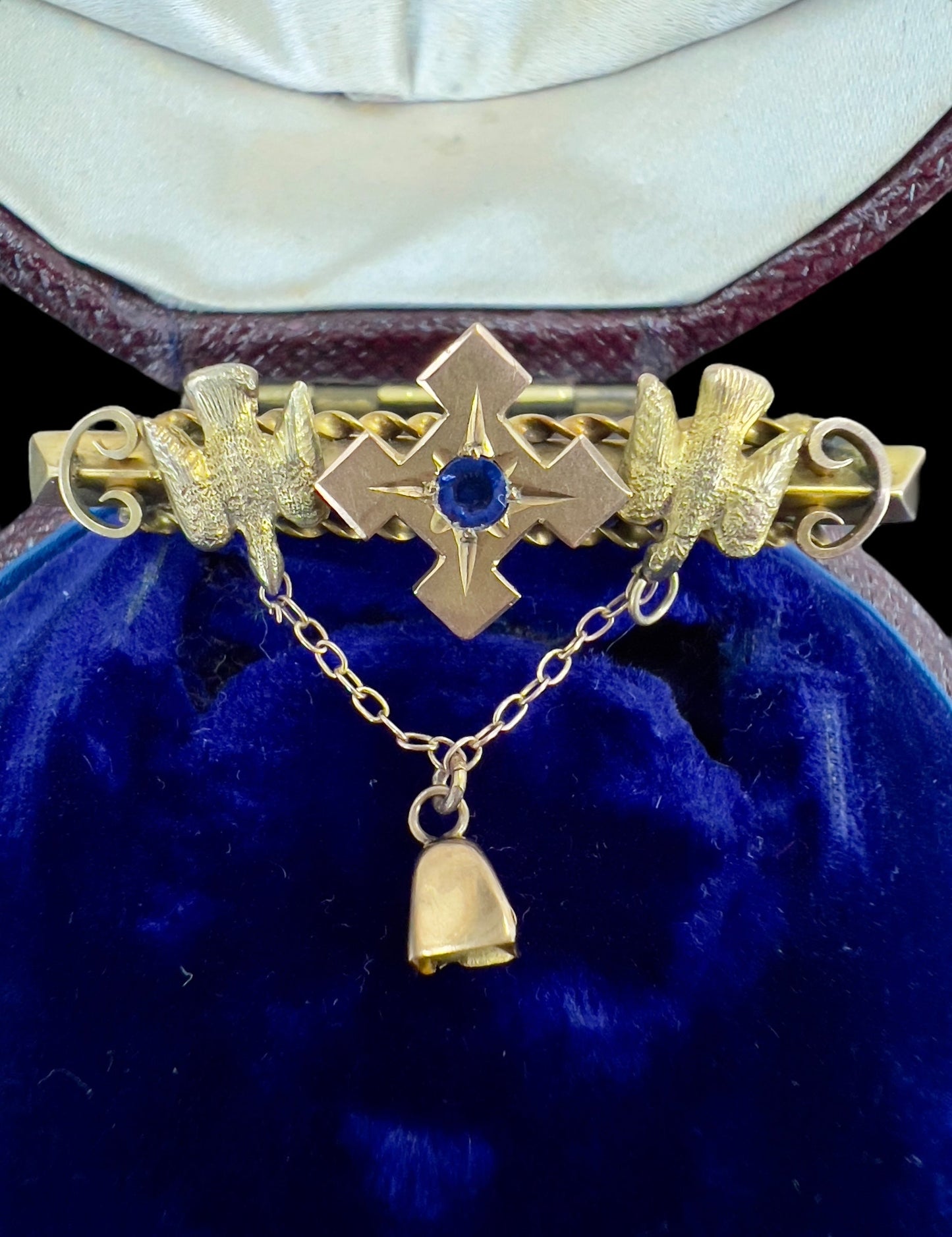 Early Australian bird & bell brooch by Alfred Jackson Hudsons Estate Jewellery