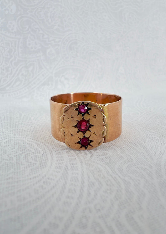 Vintage/antique 9ct rose gold ring Hudsons Estate Jewellery