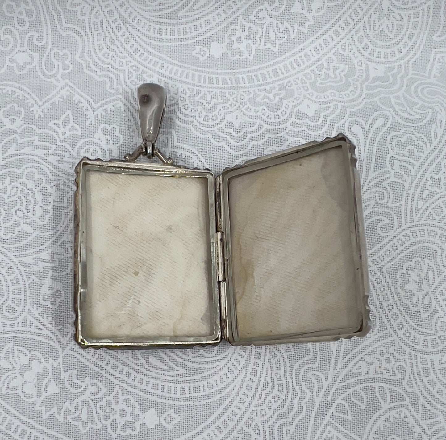 Antique sterling silver locket Hudsons Estate Jewellery