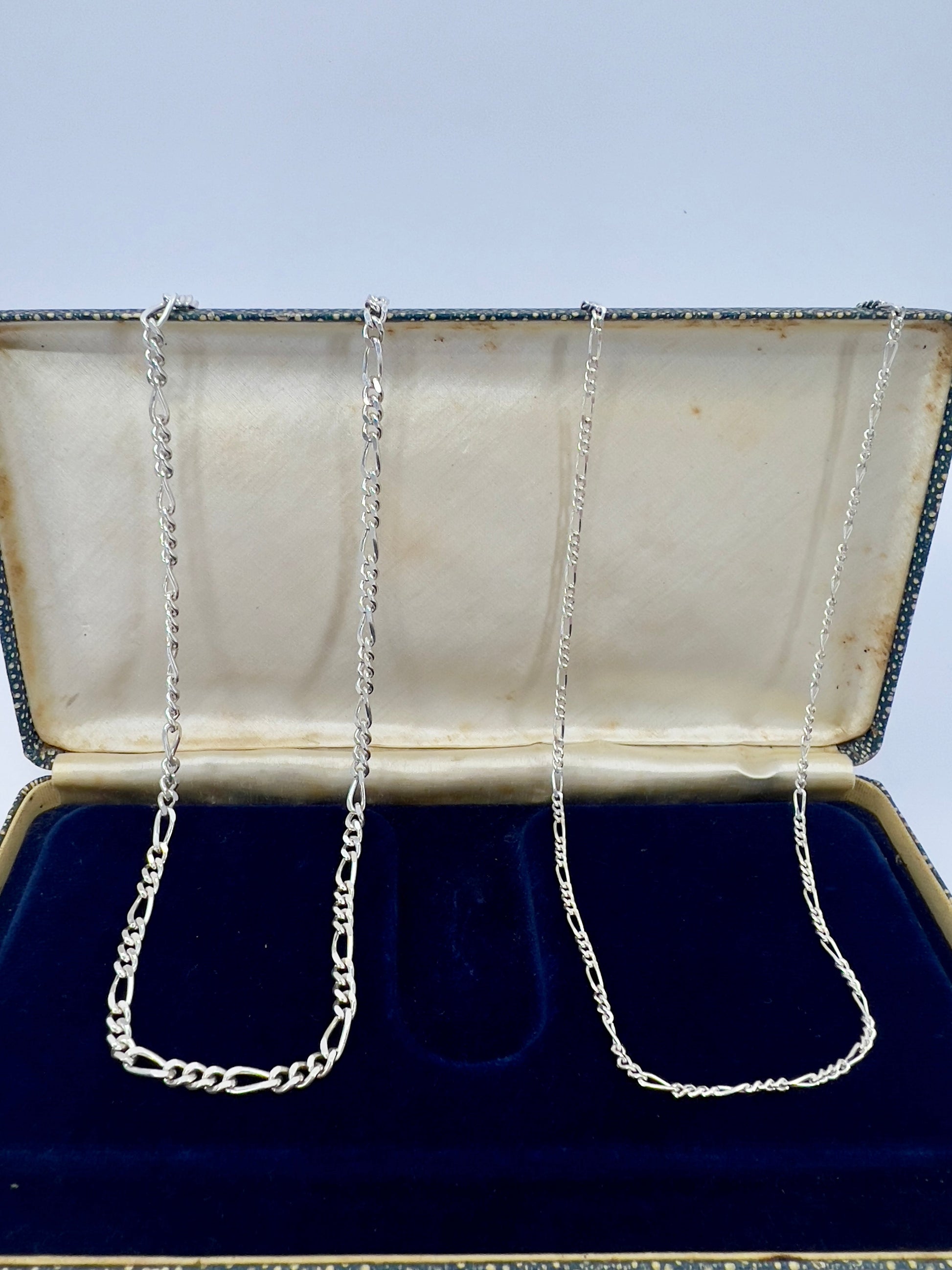 Silver Figaro link chain - medium Hudsons Estate Jewellery