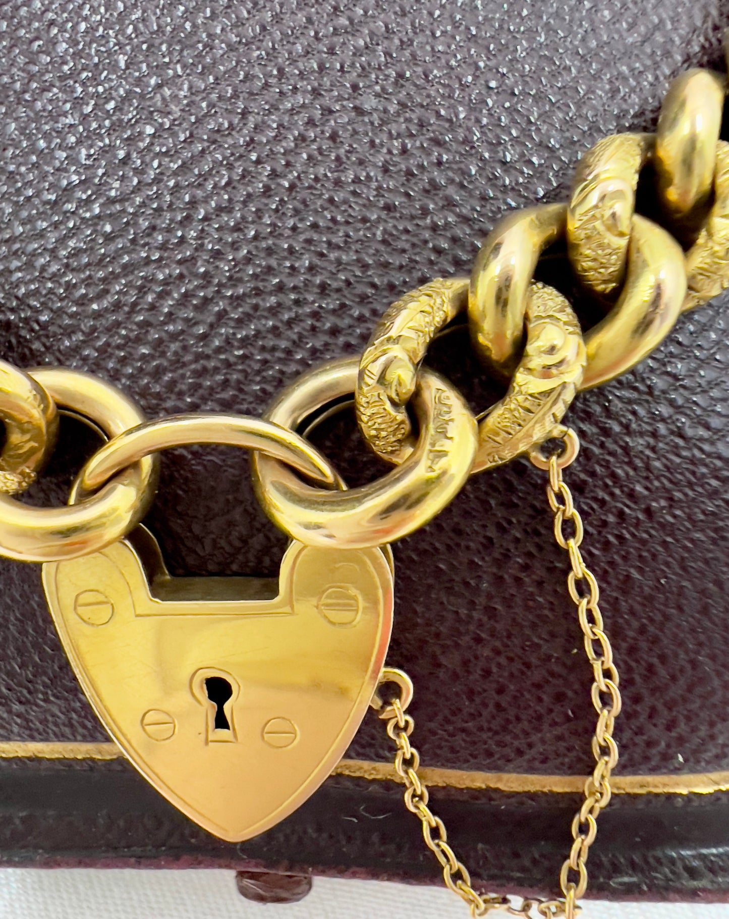 Antique 15ct gold night and day bracelet Hudsons Estate Jewellery