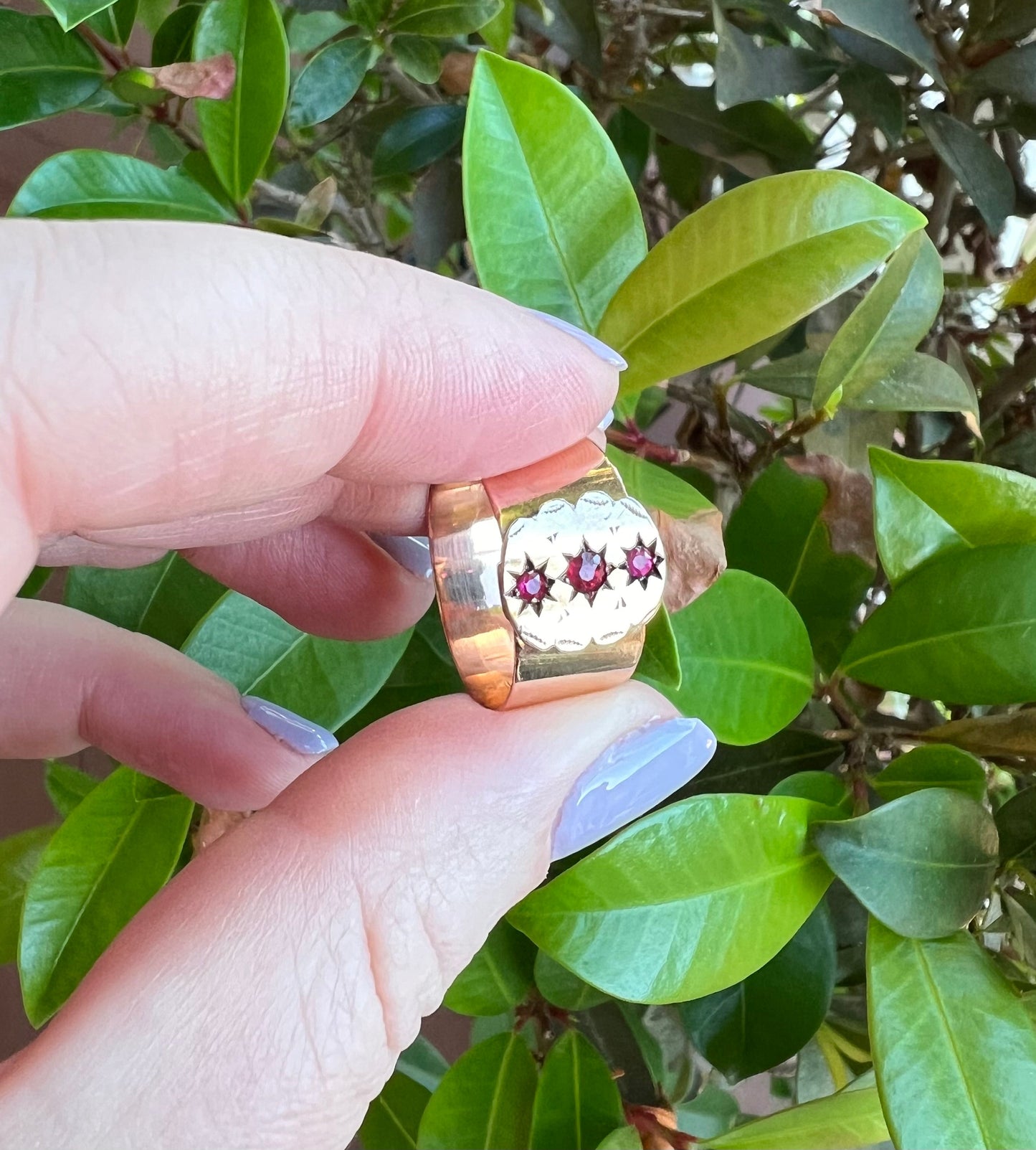 Vintage/antique 9ct rose gold ring Hudsons Estate Jewellery