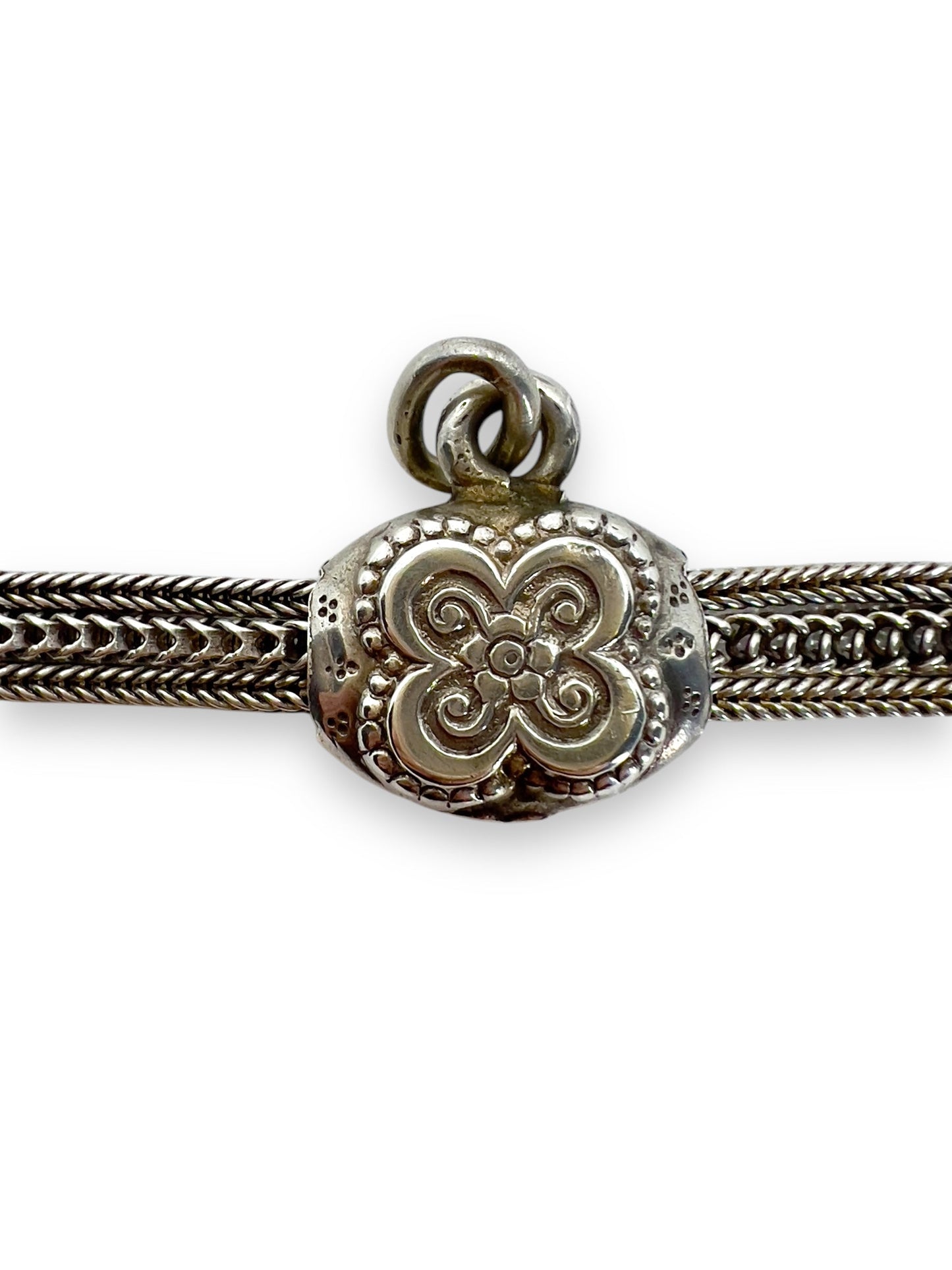 Silver Albertina with double Albert swivels Hudsons Estate Jewellery