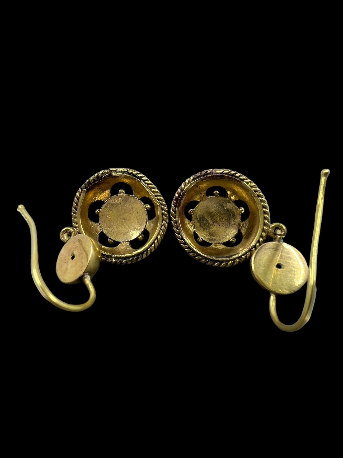 Antique gold & garnet earrings Hudsons Estate Jewellery