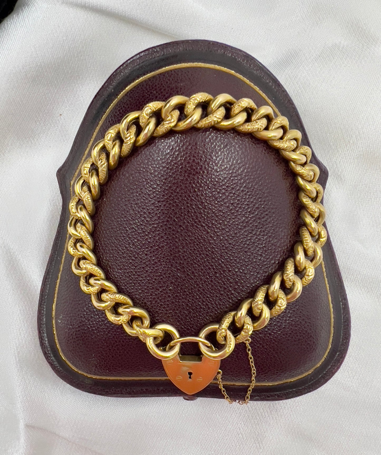 Antique 15ct gold night and day bracelet Hudsons Estate Jewellery