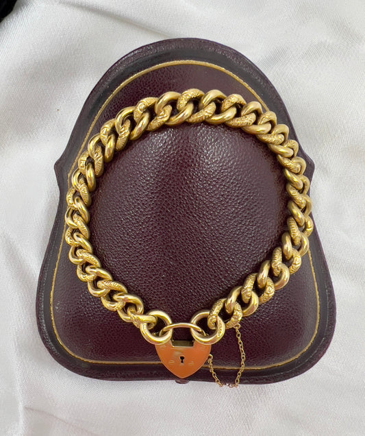 Antique 15ct gold night and day bracelet Hudsons Estate Jewellery