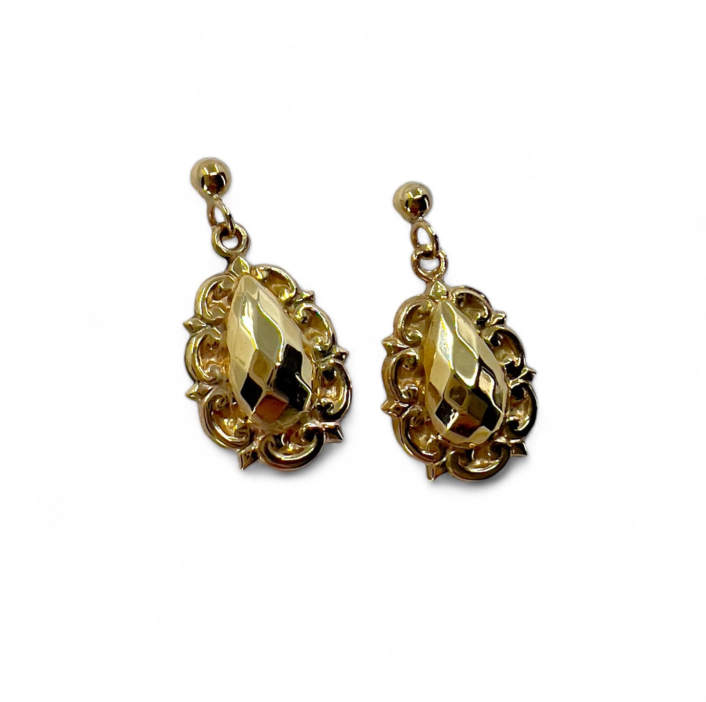 Antique style gold earrings Hudsons Estate Jewellery