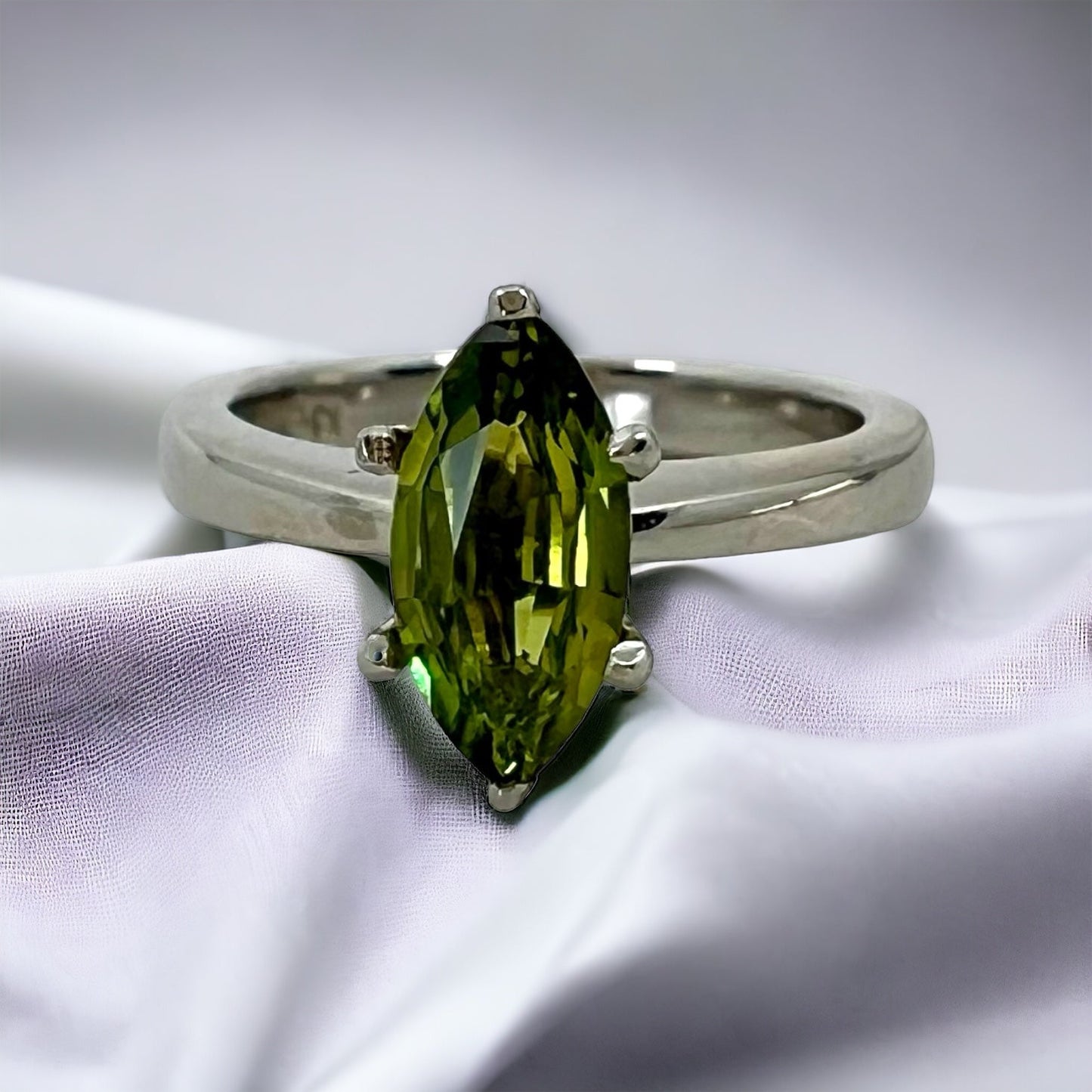 Sapphire & platinum ring Hudsons Estate Jewellery