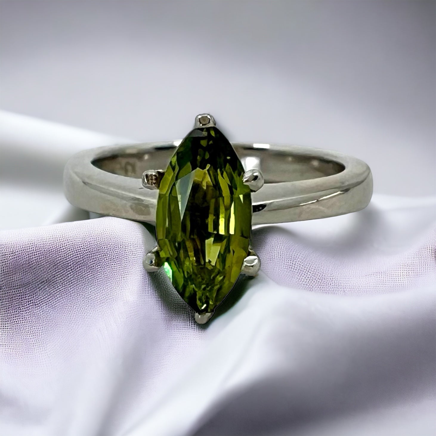 Sapphire & platinum ring Hudsons Estate Jewellery