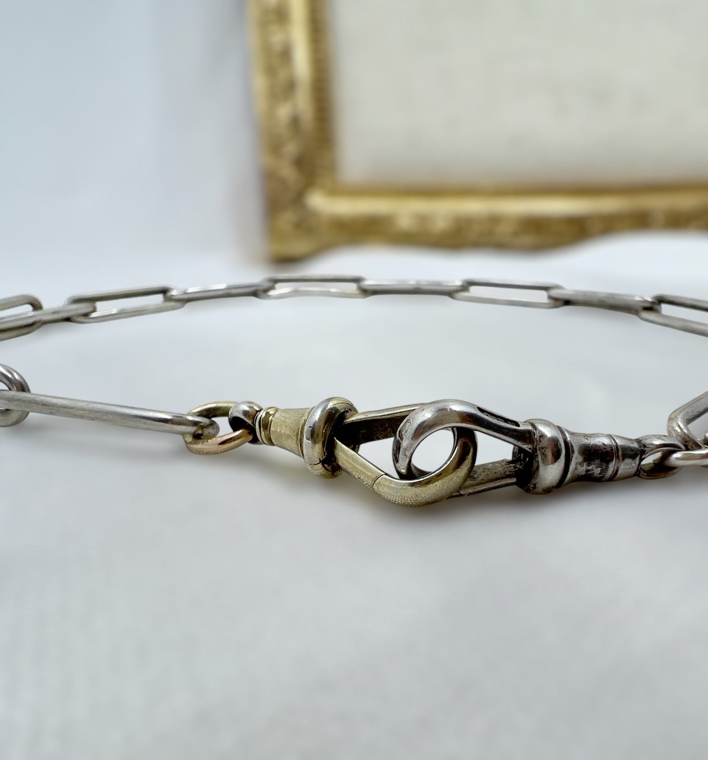 Antique sterling silver Albert chain Hudsons Estate Jewellery