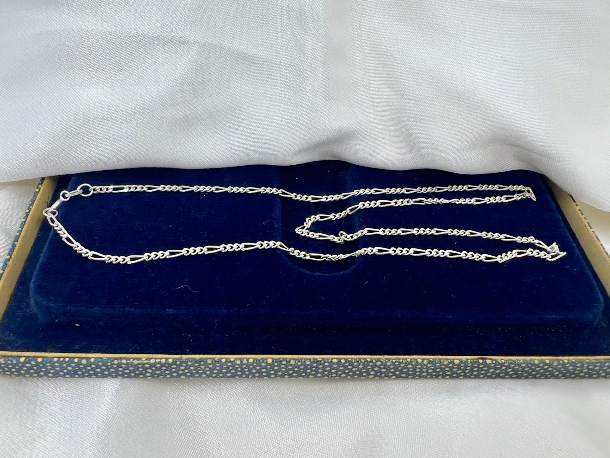 Silver Figaro link chain - small Hudsons Estate Jewellery