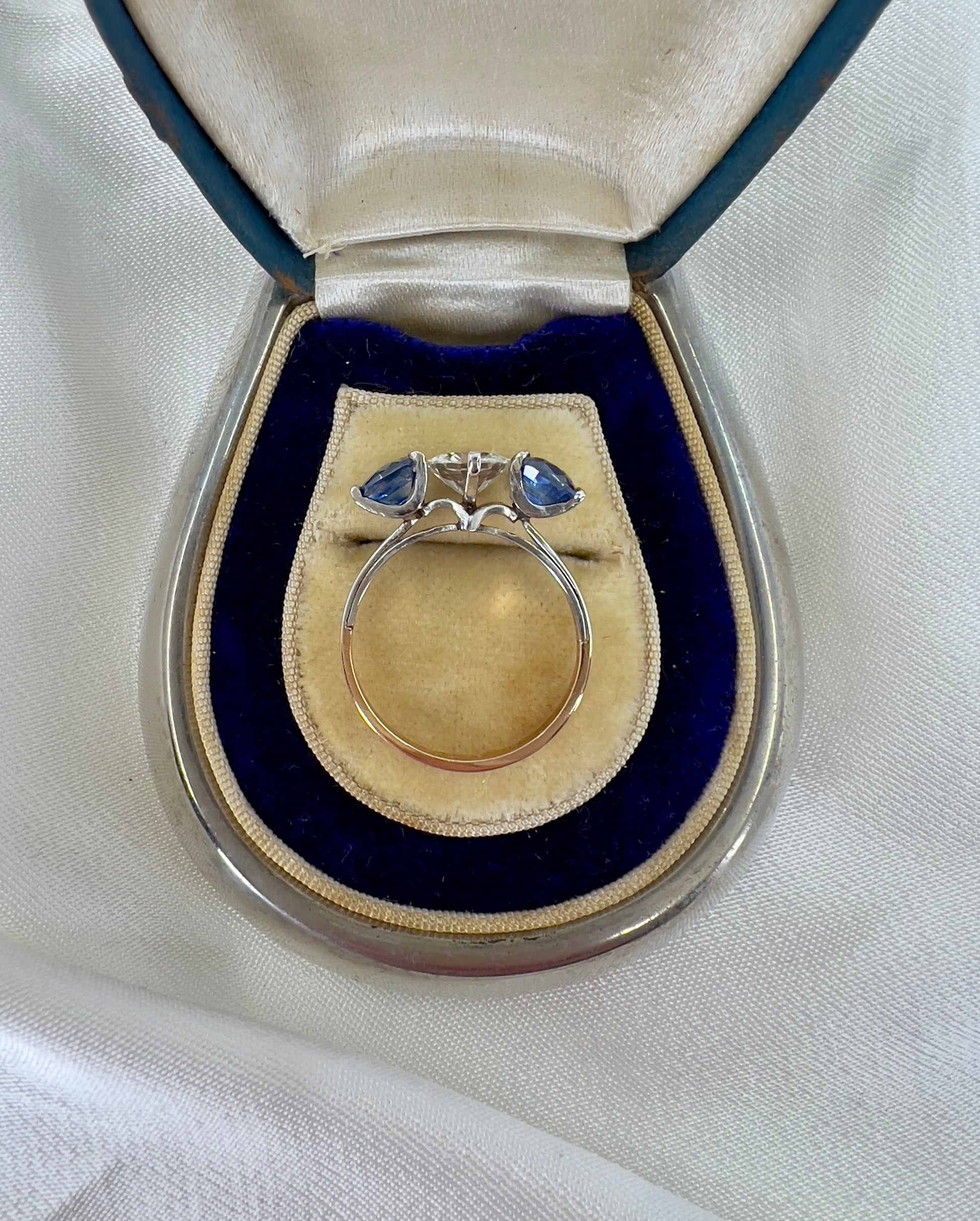 Ceylon and white sapphire ring Hudsons Estate Jewellery