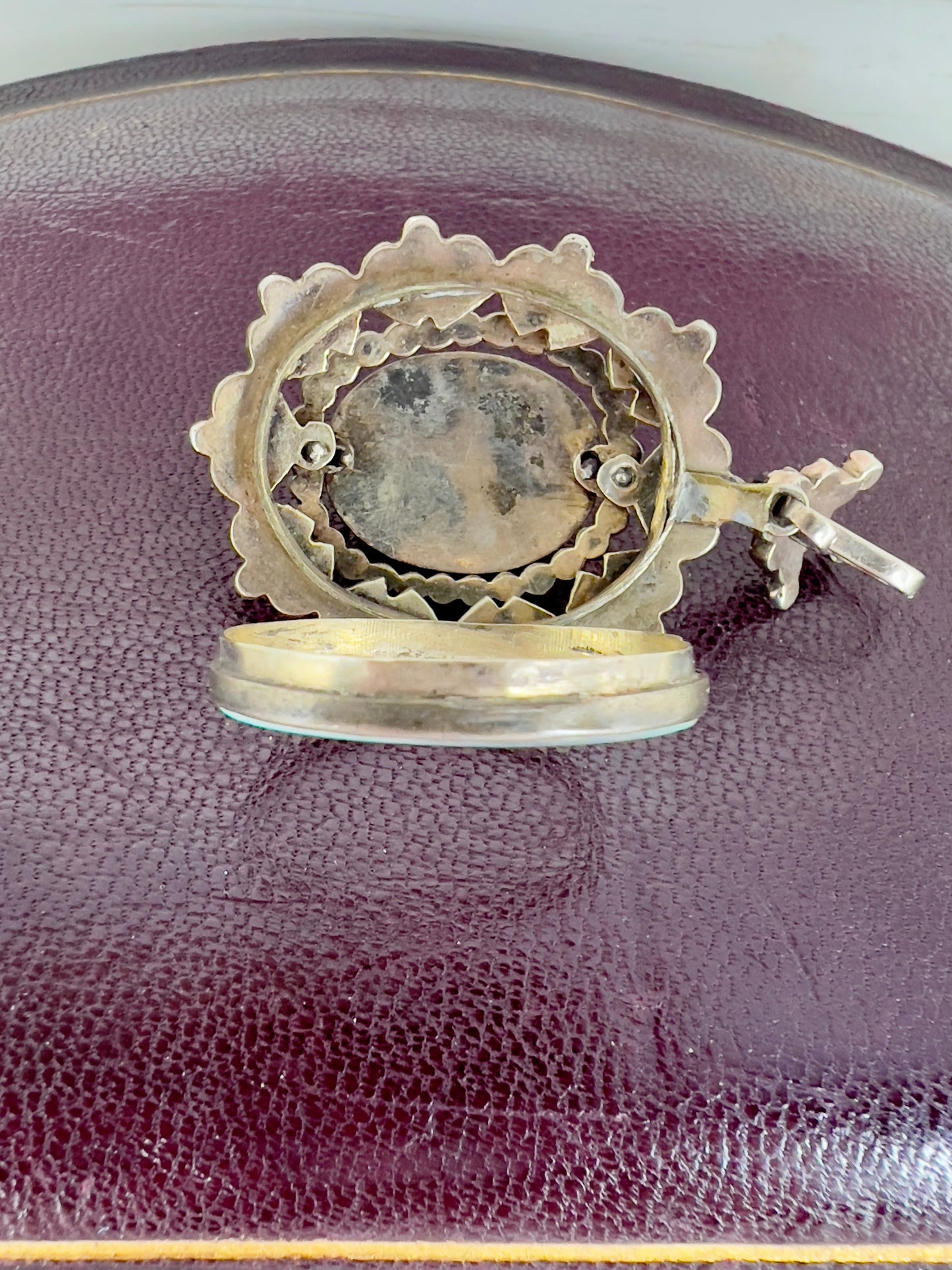 Bohemian garnet locket Hudsons Estate Jewellery