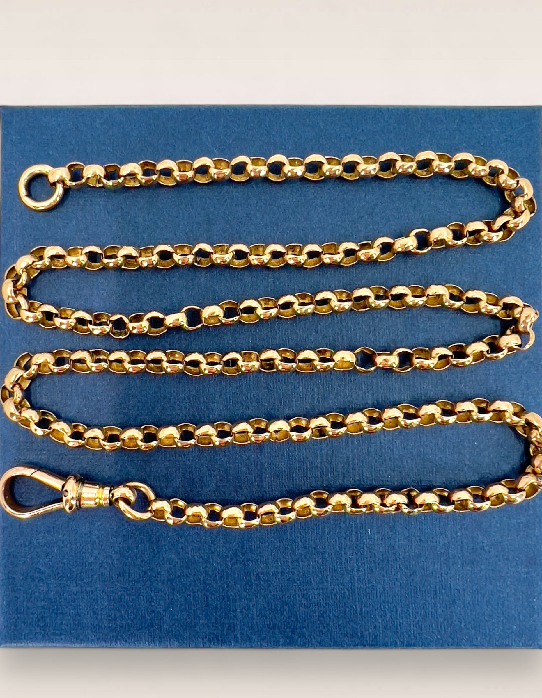 Vintage 9ct rose gold belcher chain Hudsons Estate Jewellery