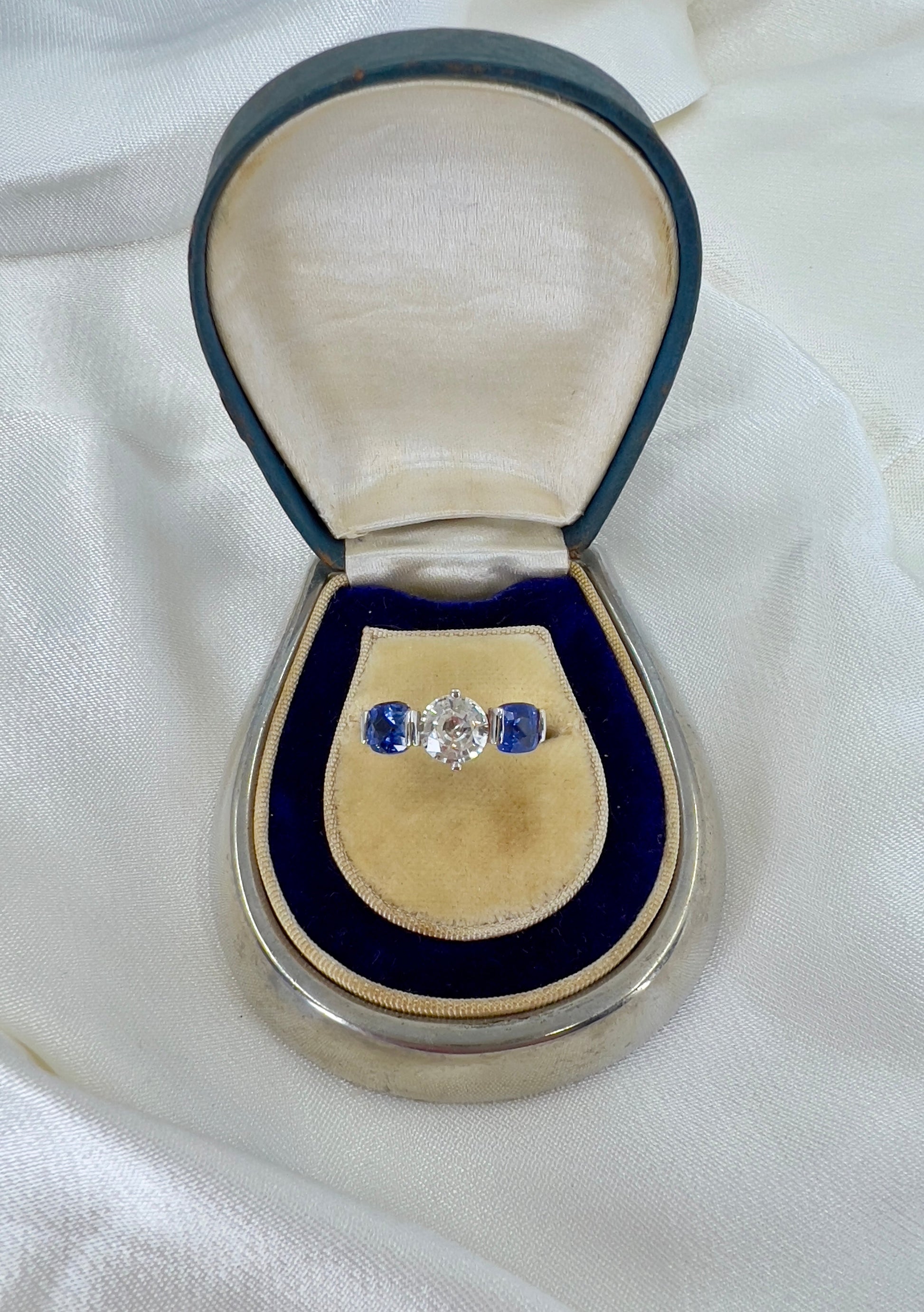 Ceylon and white sapphire ring Hudsons Estate Jewellery