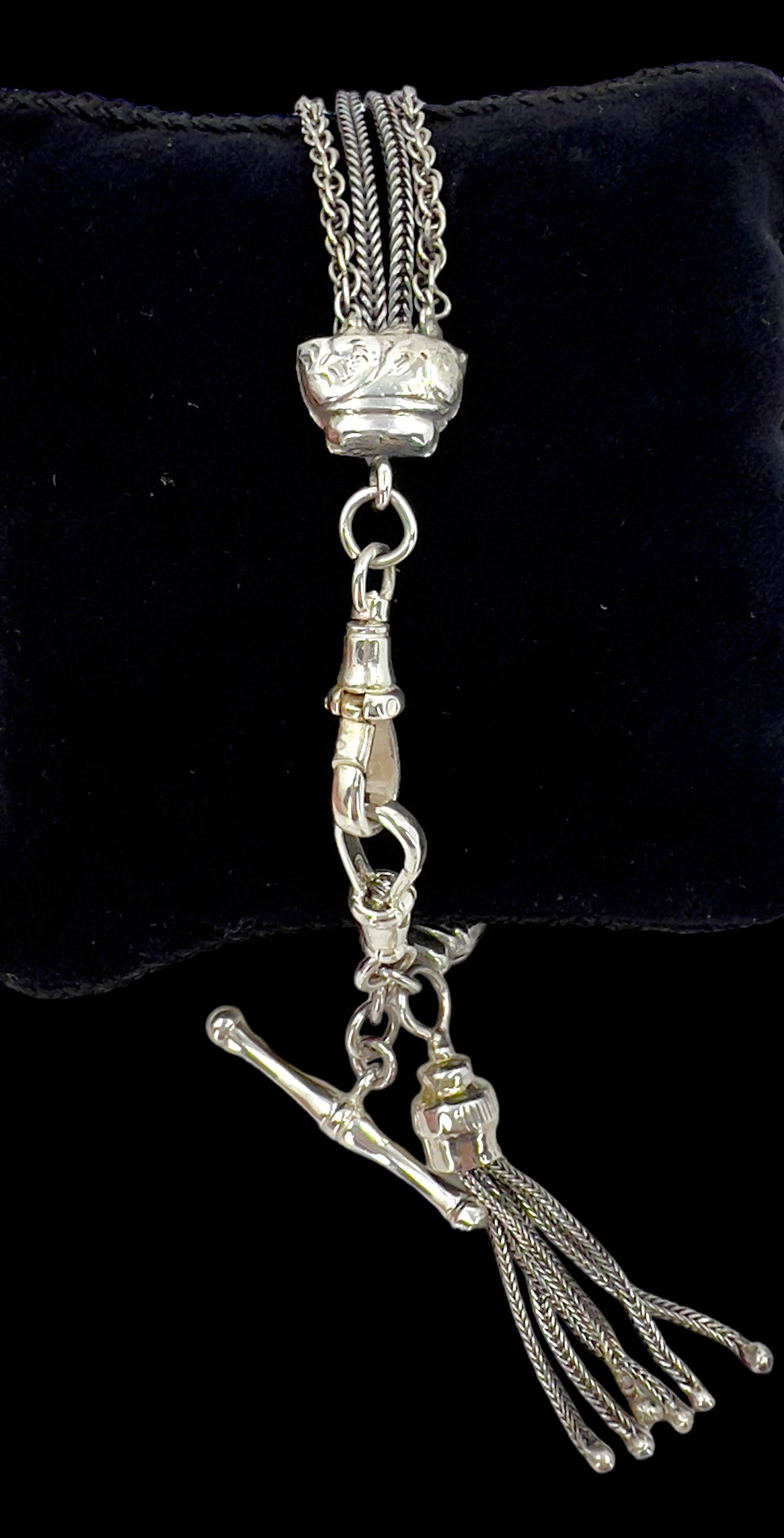 Silver albertina chain Hudsons Estate Jewellery