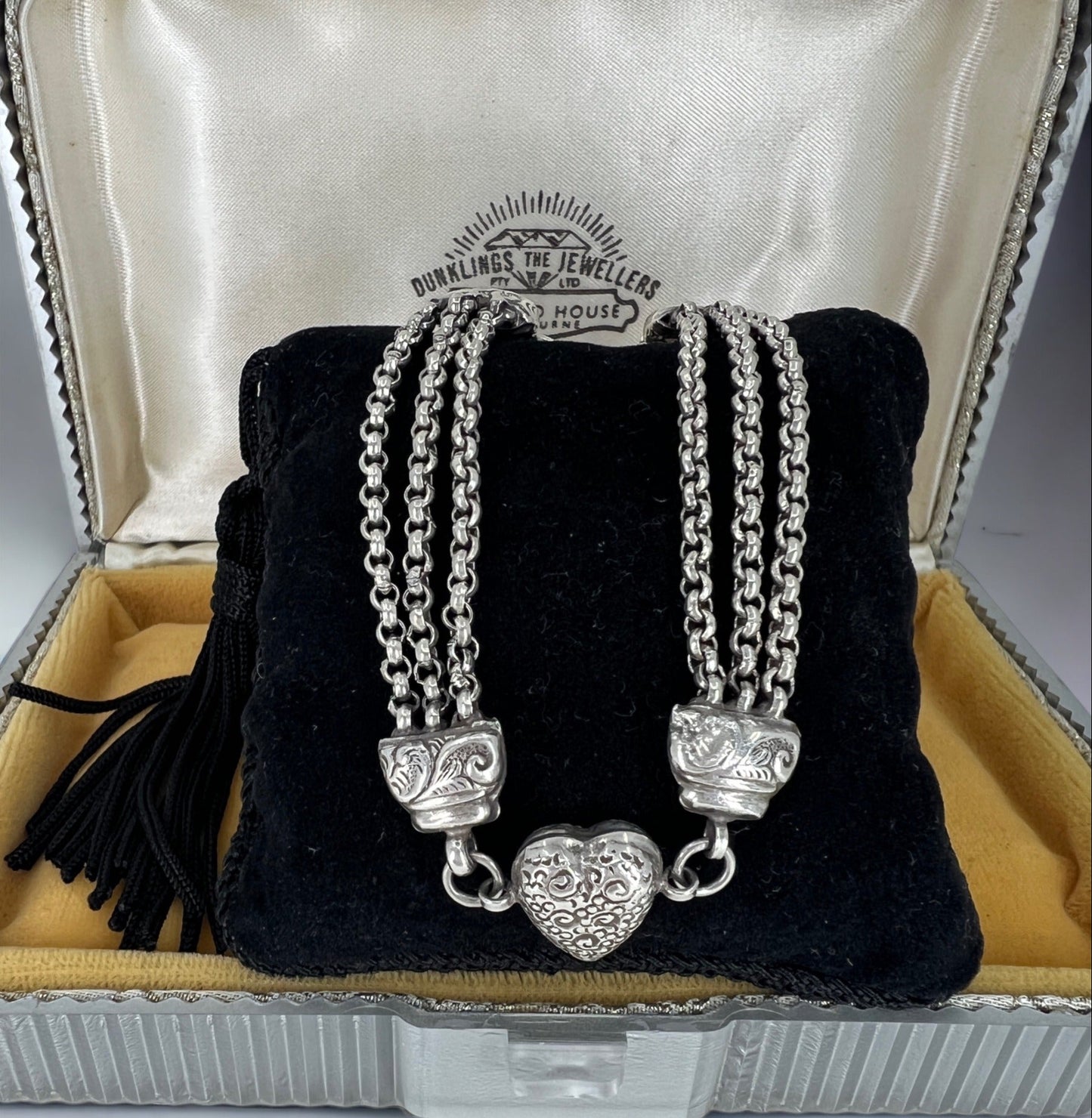 Silver albertina bracelet Hudsons Estate Jewellery
