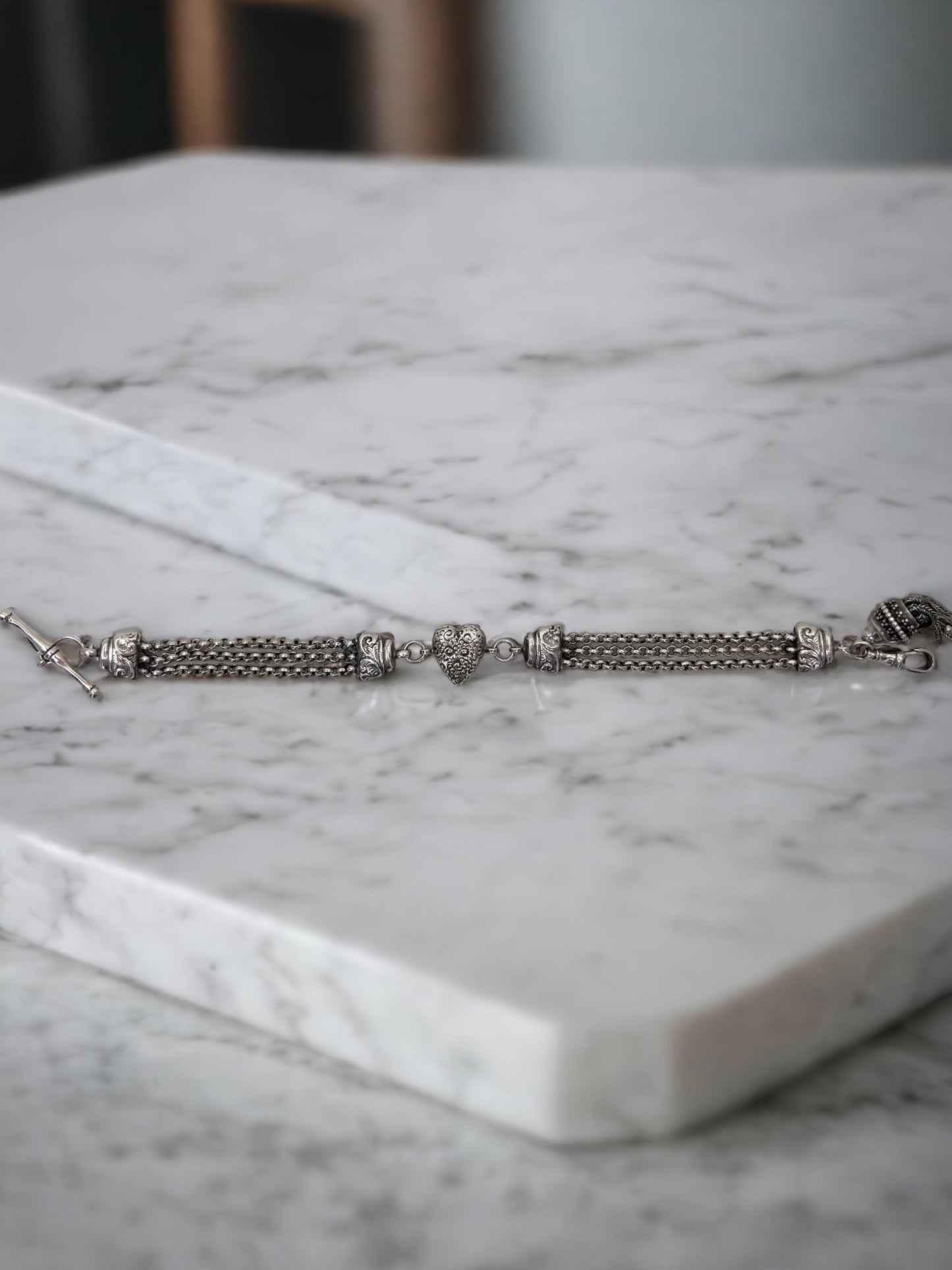 Silver albertina bracelet Hudsons Estate Jewellery