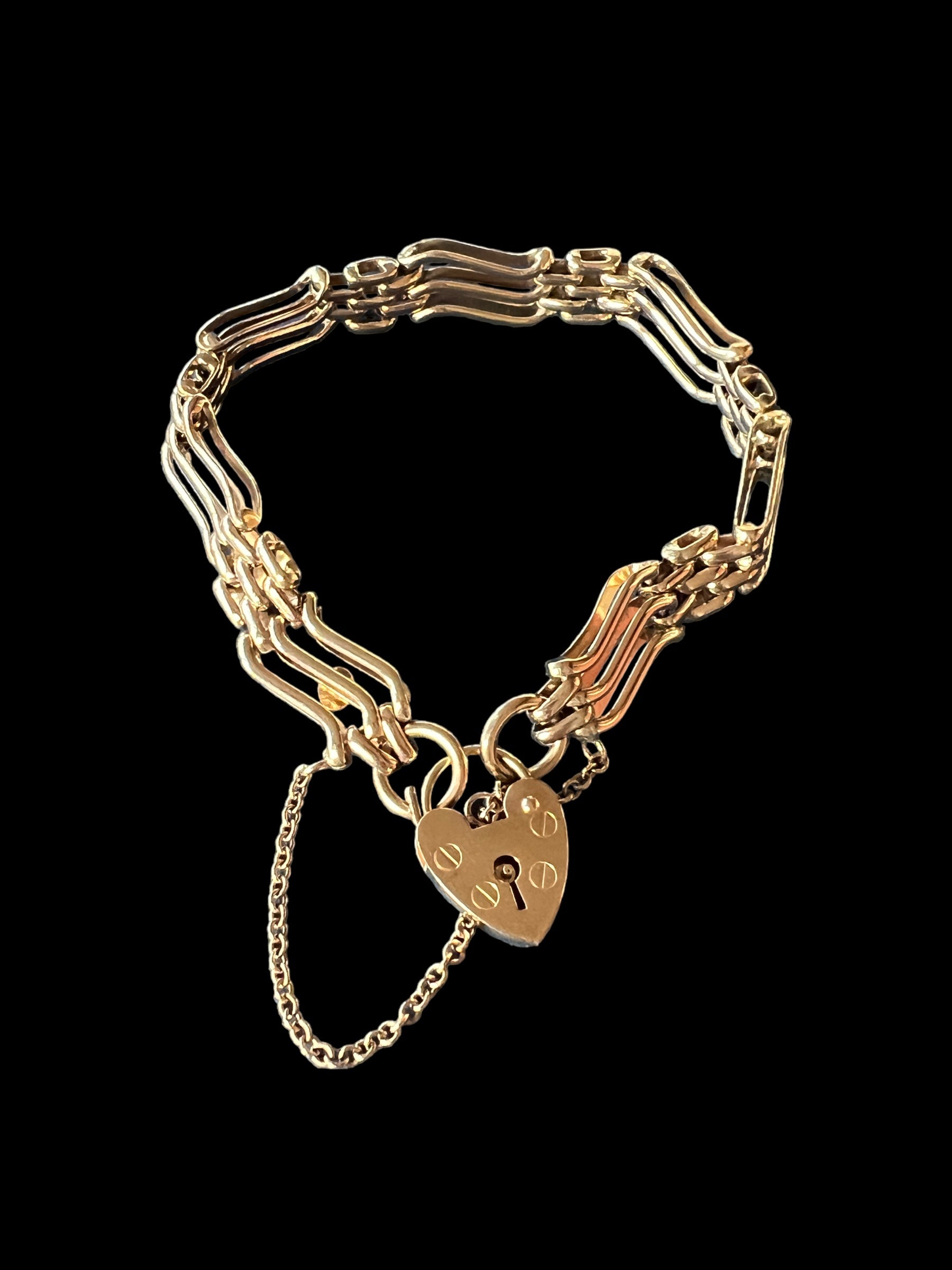 Gold gate link bracelet Hudsons Estate Jewellery