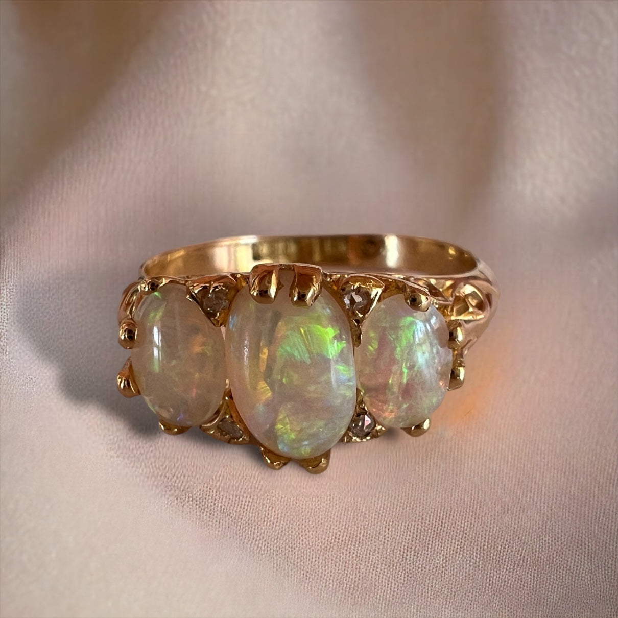 Antique opal and diamond ring Hudsons Estate Jewellery
